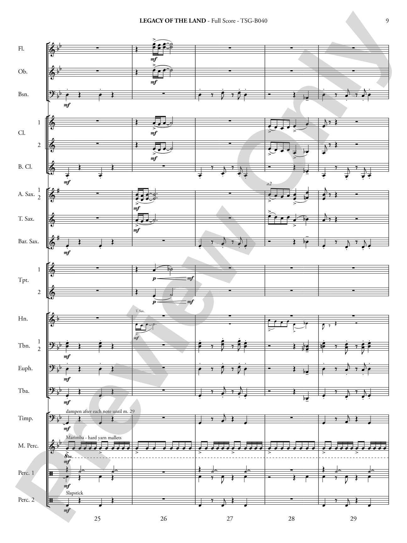 Legacy of the Land (Based on "The Promised Land"): Concert Band Conductor Score & Parts