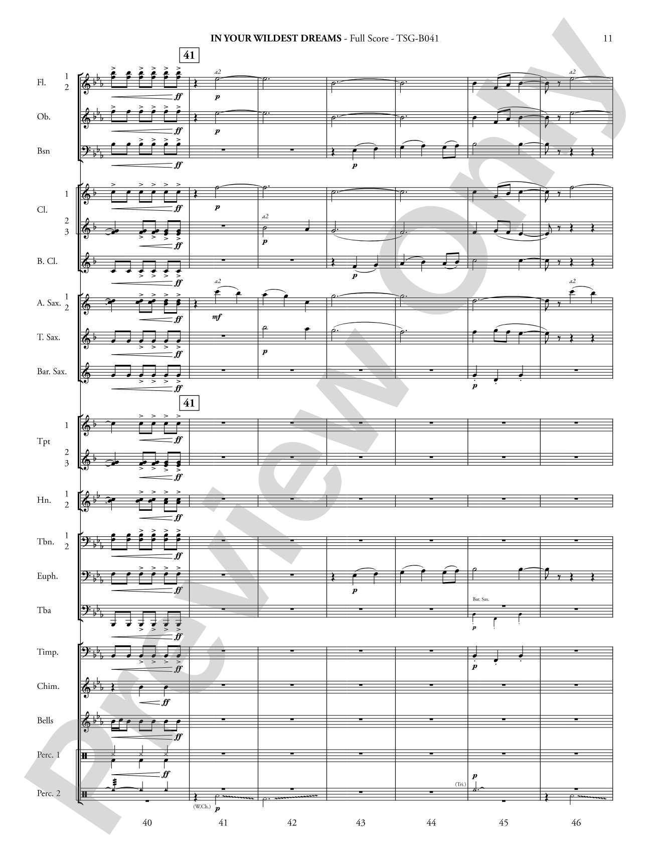 In Your Wildest Dreams: Concert Band Conductor Score & Parts