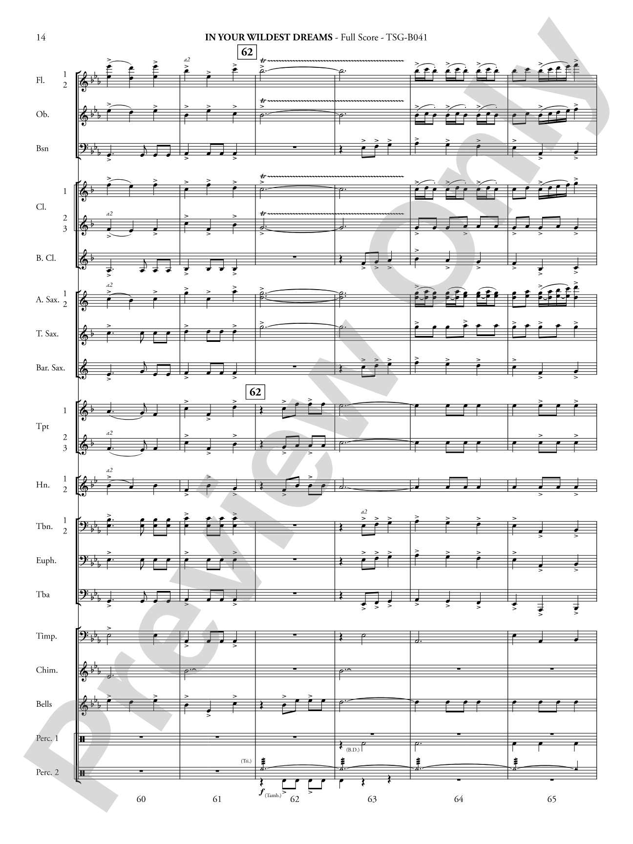 In Your Wildest Dreams: Concert Band Conductor Score & Parts