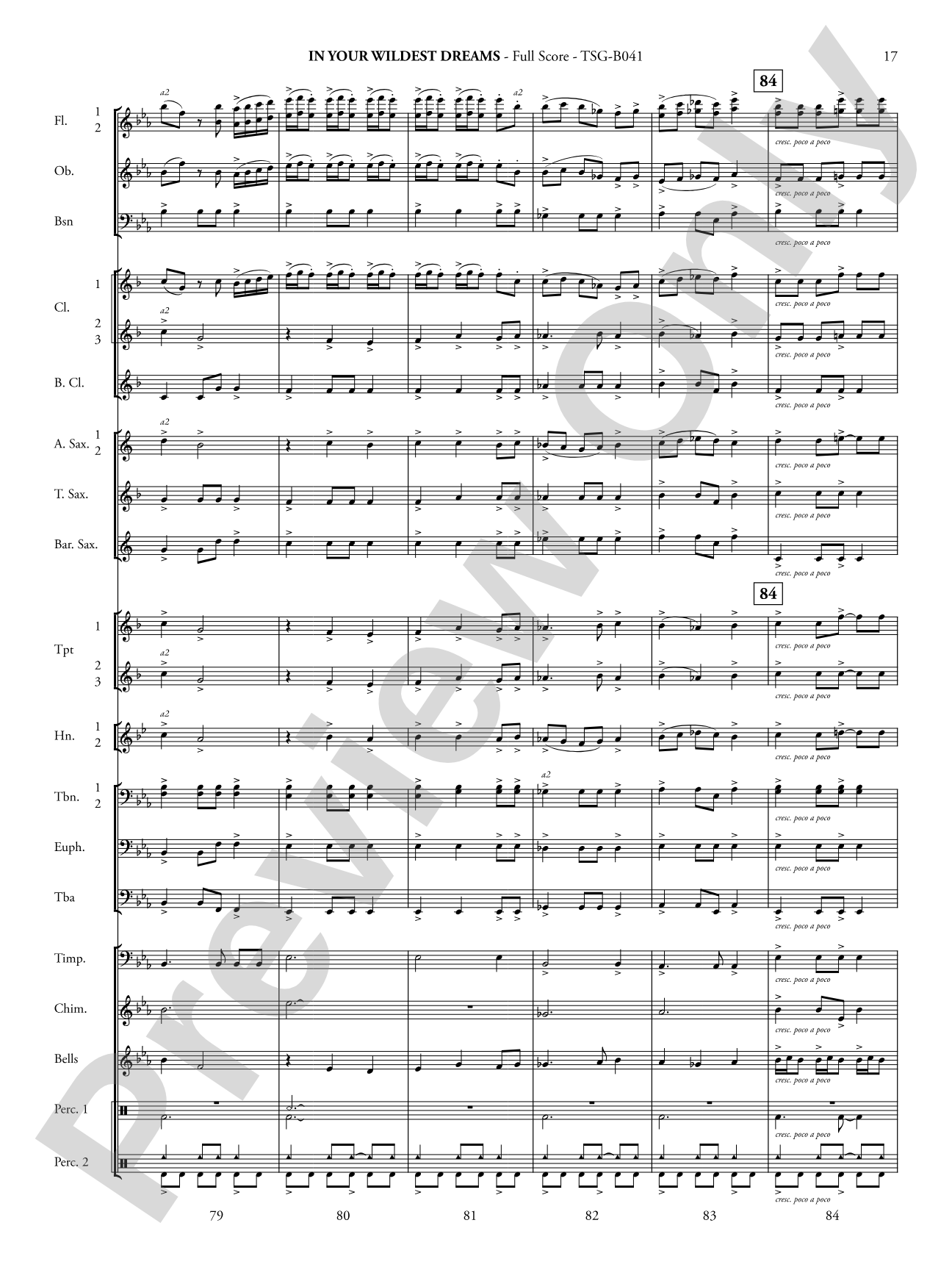 In Your Wildest Dreams: Concert Band Conductor Score & Parts