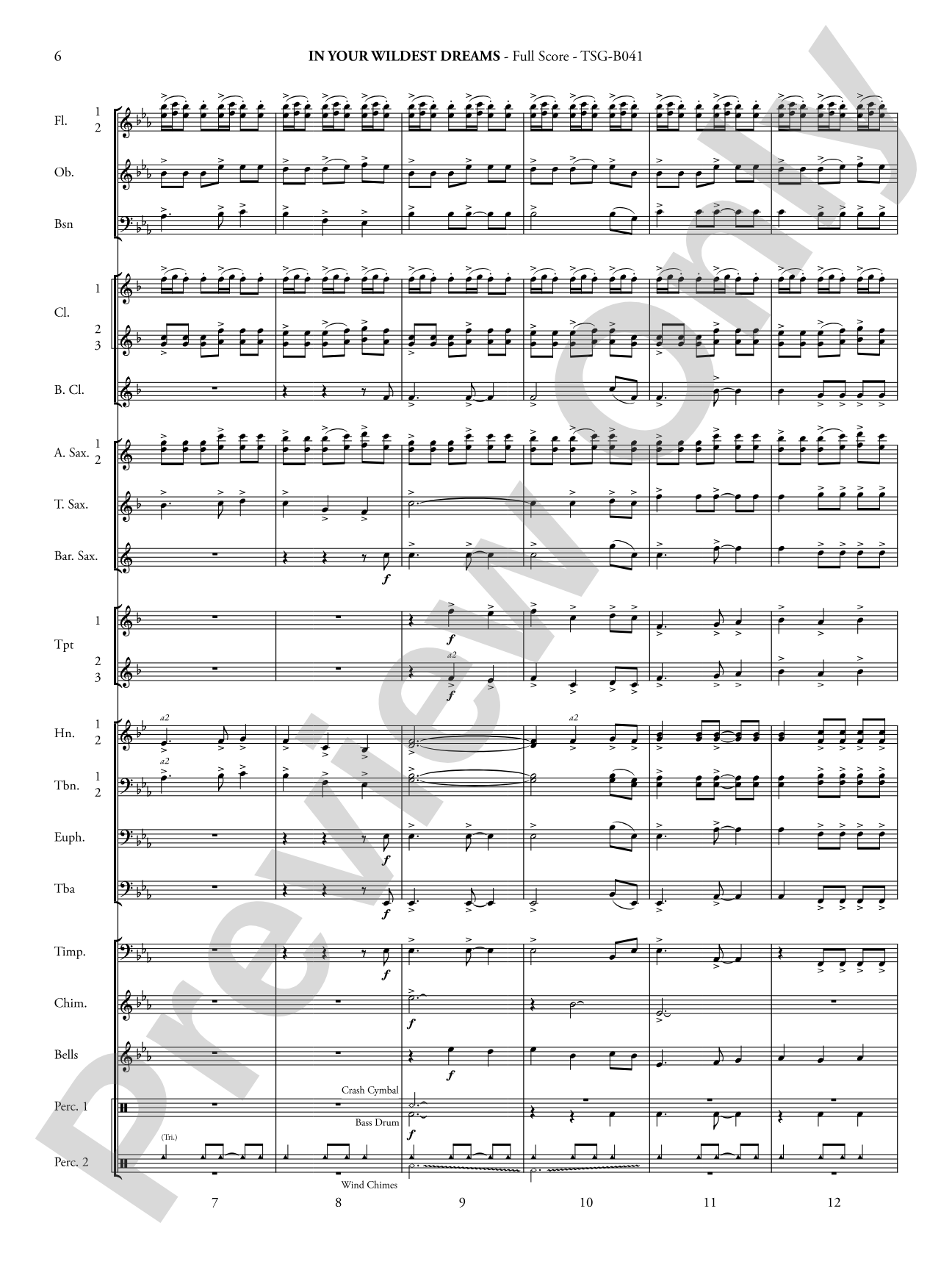 In Your Wildest Dreams: Concert Band Conductor Score & Parts
