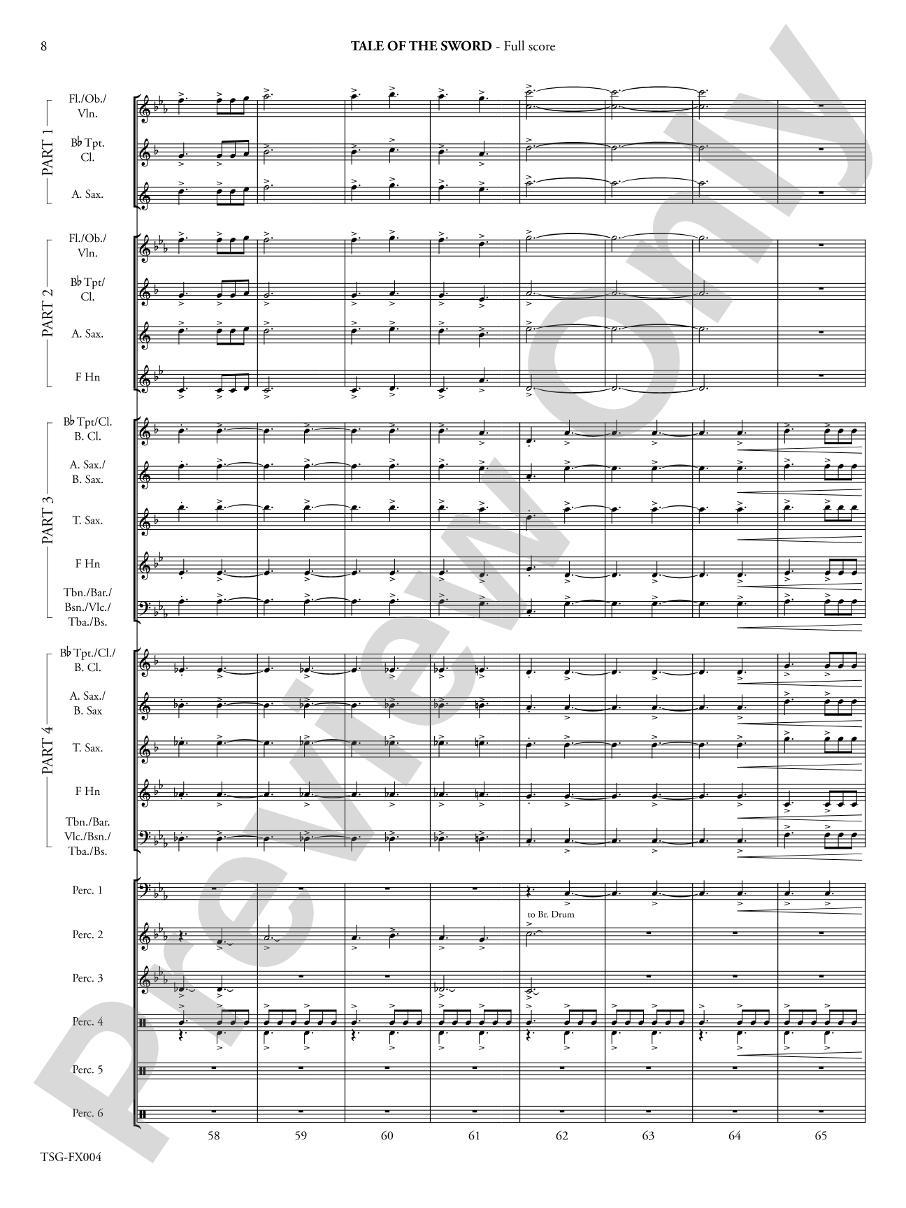 Tale of the Sword: Flexible Band/String Ensemble Score & Parts