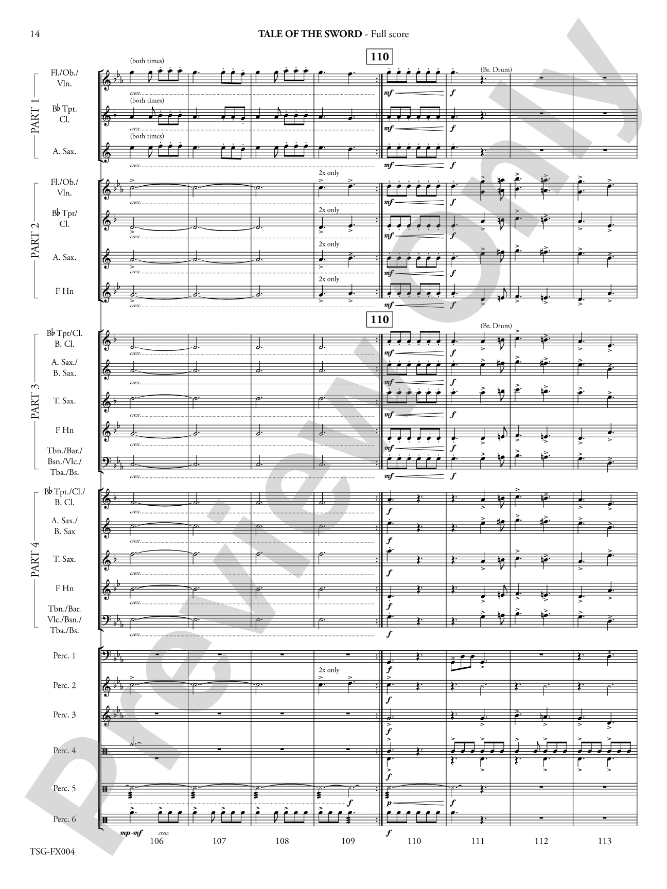 Tale of the Sword: Flexible Band/String Ensemble Score & Parts