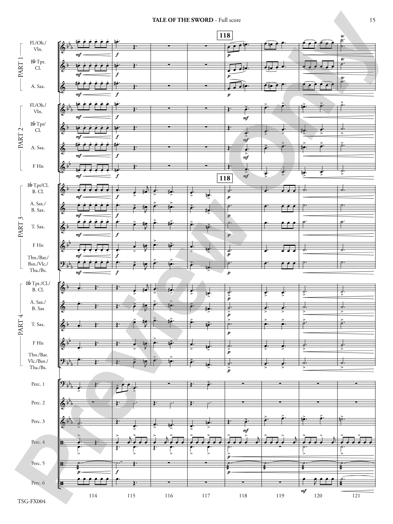 Tale of the Sword: Flexible Band/String Ensemble Score & Parts