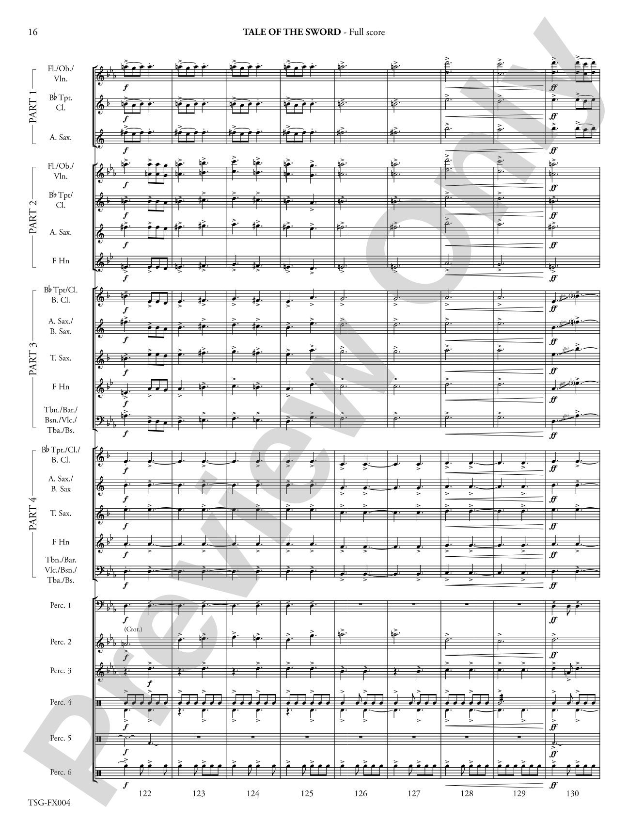 Tale of the Sword: Flexible Band/String Ensemble Score & Parts