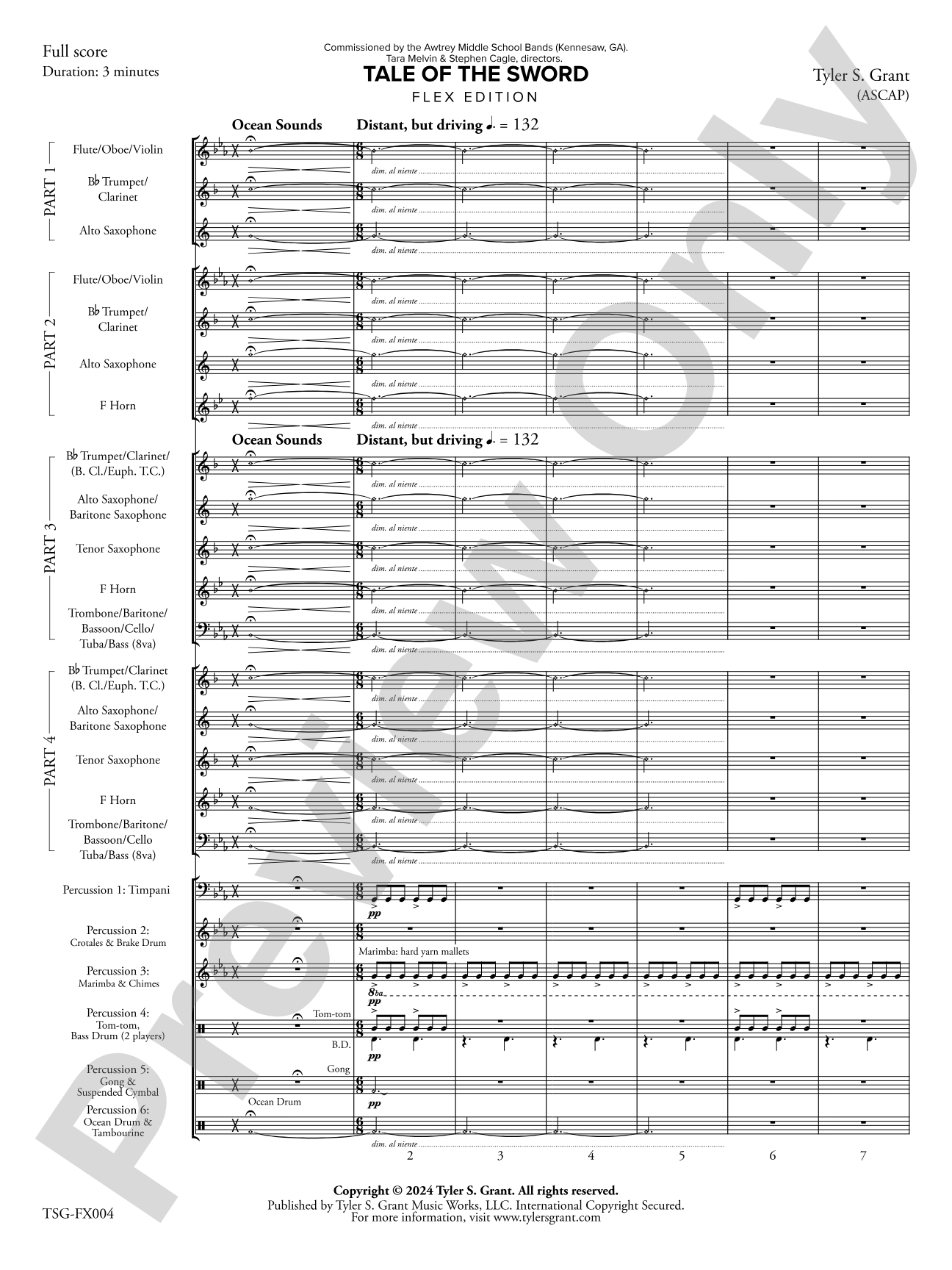 Tale of the Sword: Flexible Band/String Ensemble Score & Parts