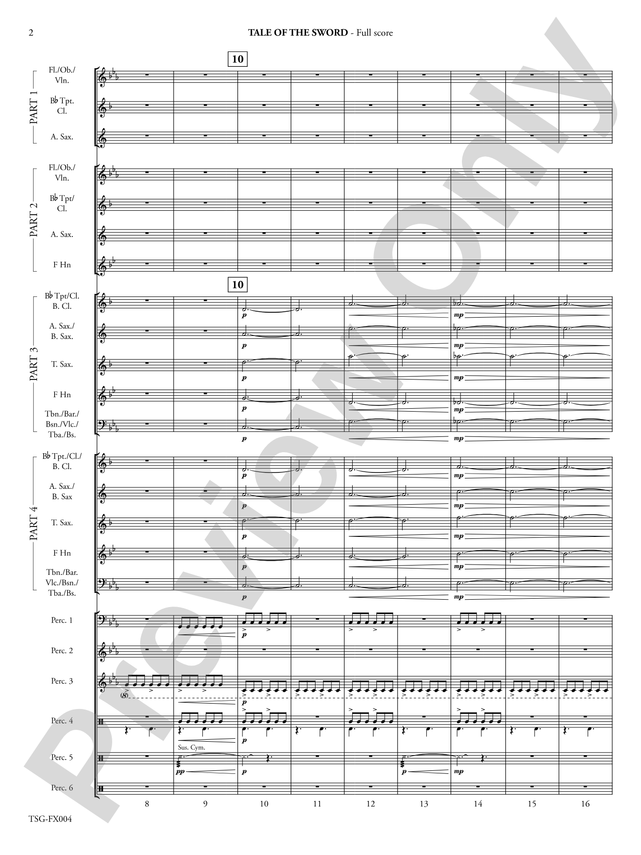 Tale of the Sword: Flexible Band/String Ensemble Score & Parts