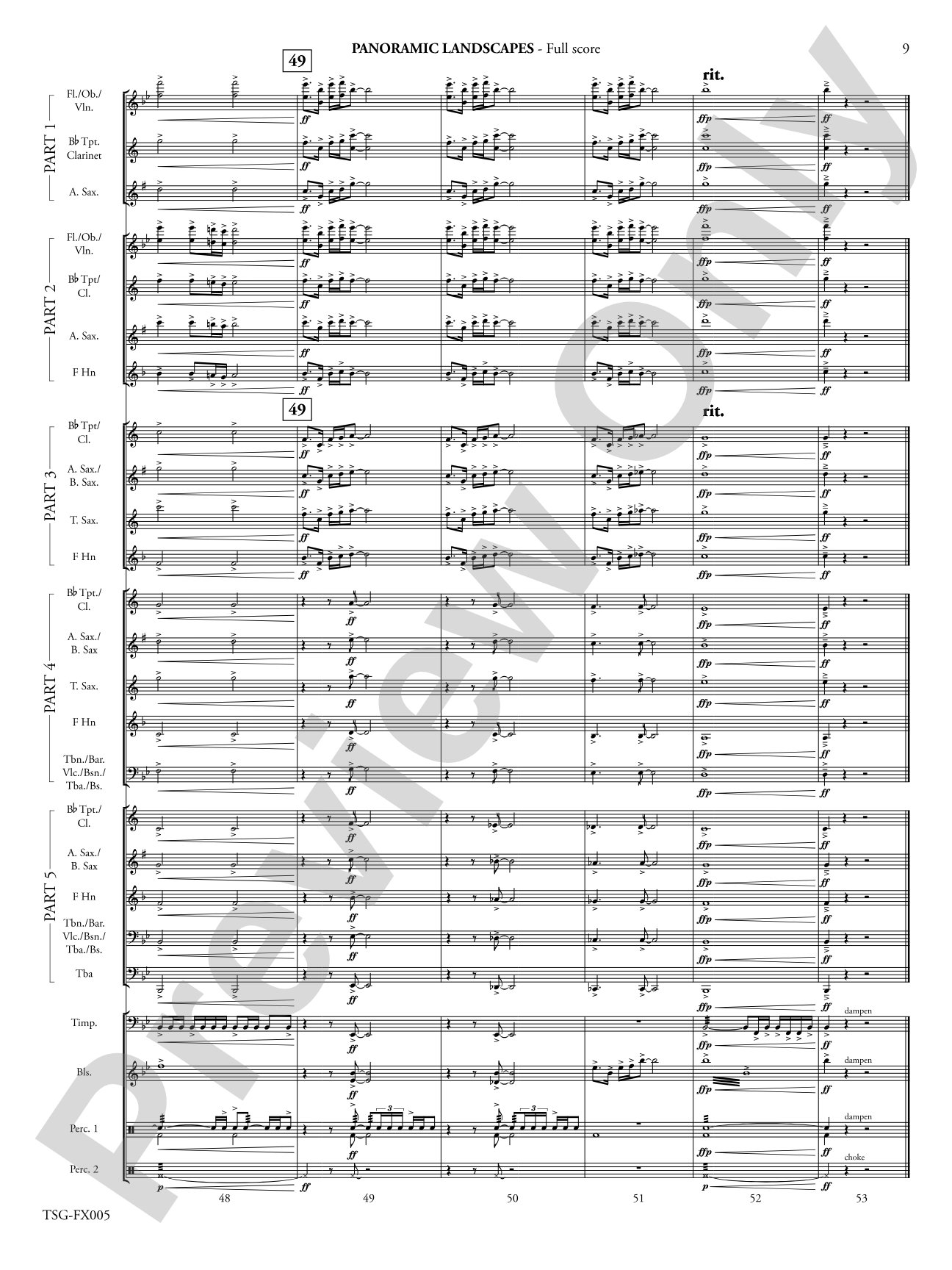 Panoramic Landscapes: Flexible Band/String Ensemble Score & Parts