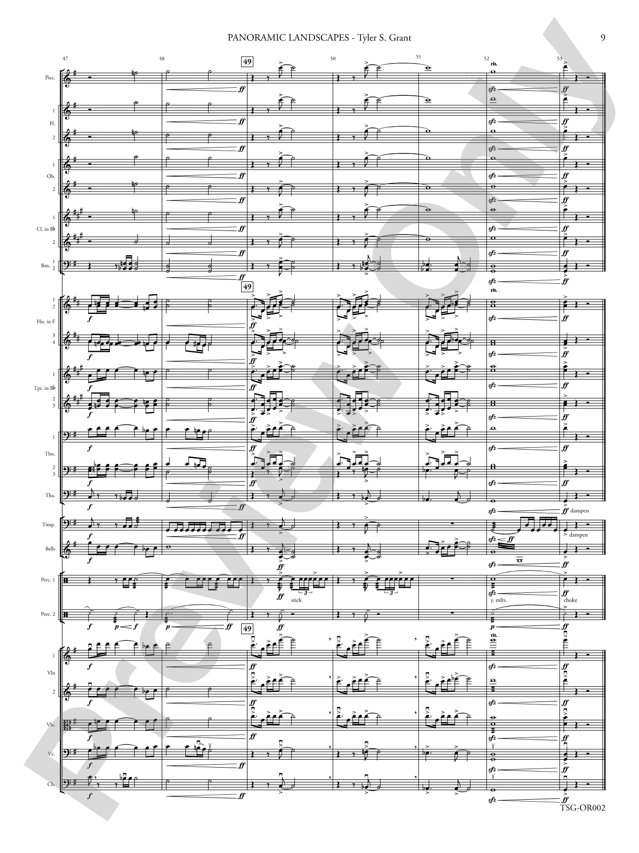 Panoramic Landscapes: Full Orchestra Conductor Score & Parts
