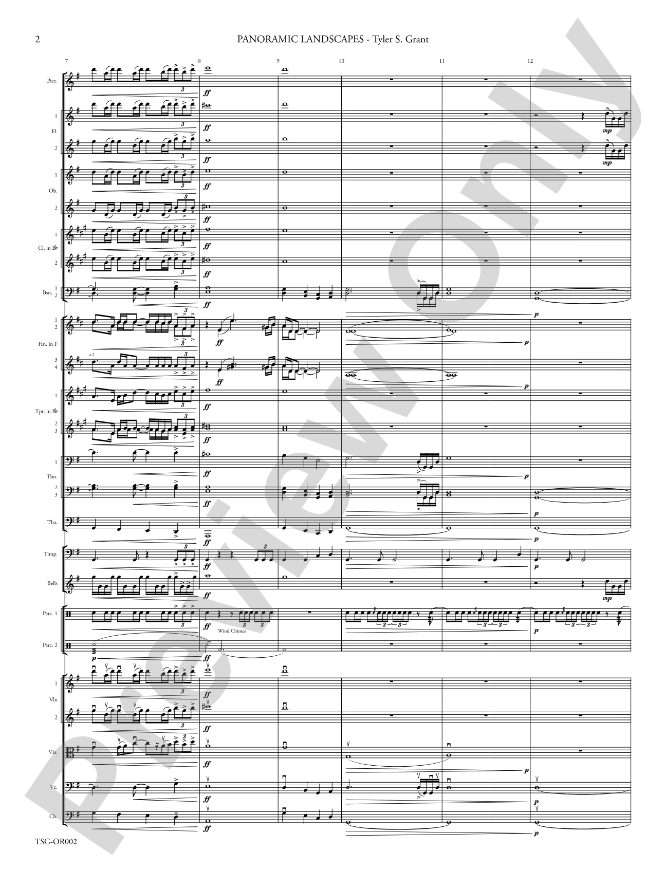 Panoramic Landscapes: Full Orchestra Conductor Score & Parts