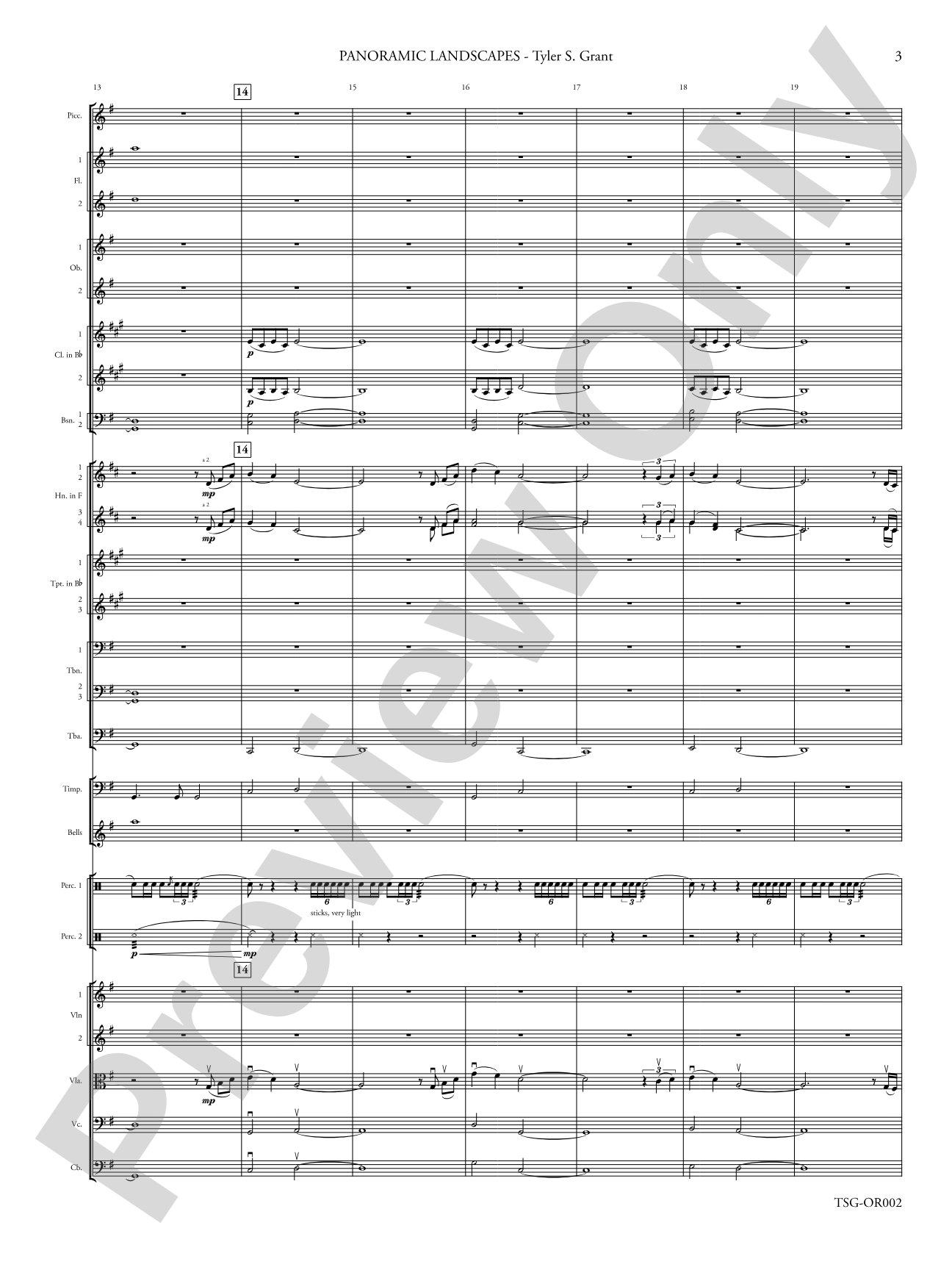Panoramic Landscapes: Full Orchestra Conductor Score & Parts