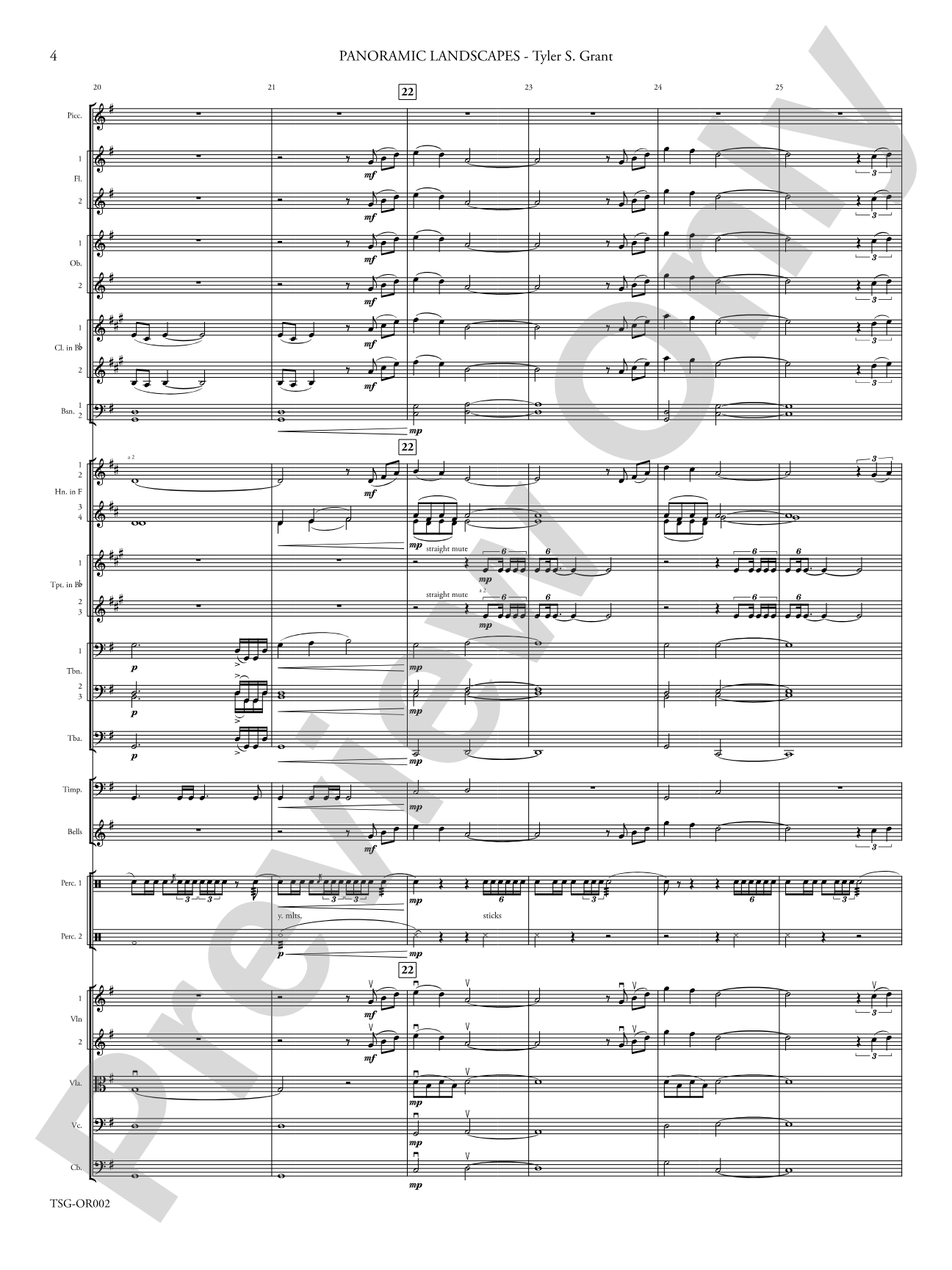 Panoramic Landscapes: Full Orchestra Conductor Score & Parts