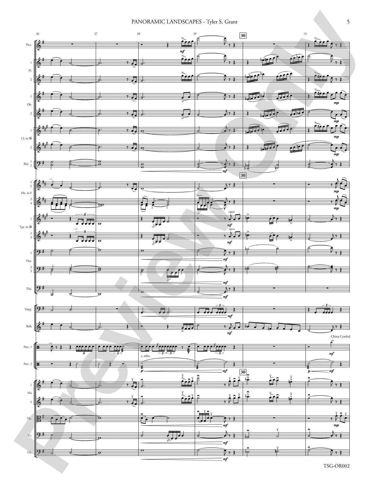 Panoramic Landscapes: Full Orchestra Conductor Score & Parts