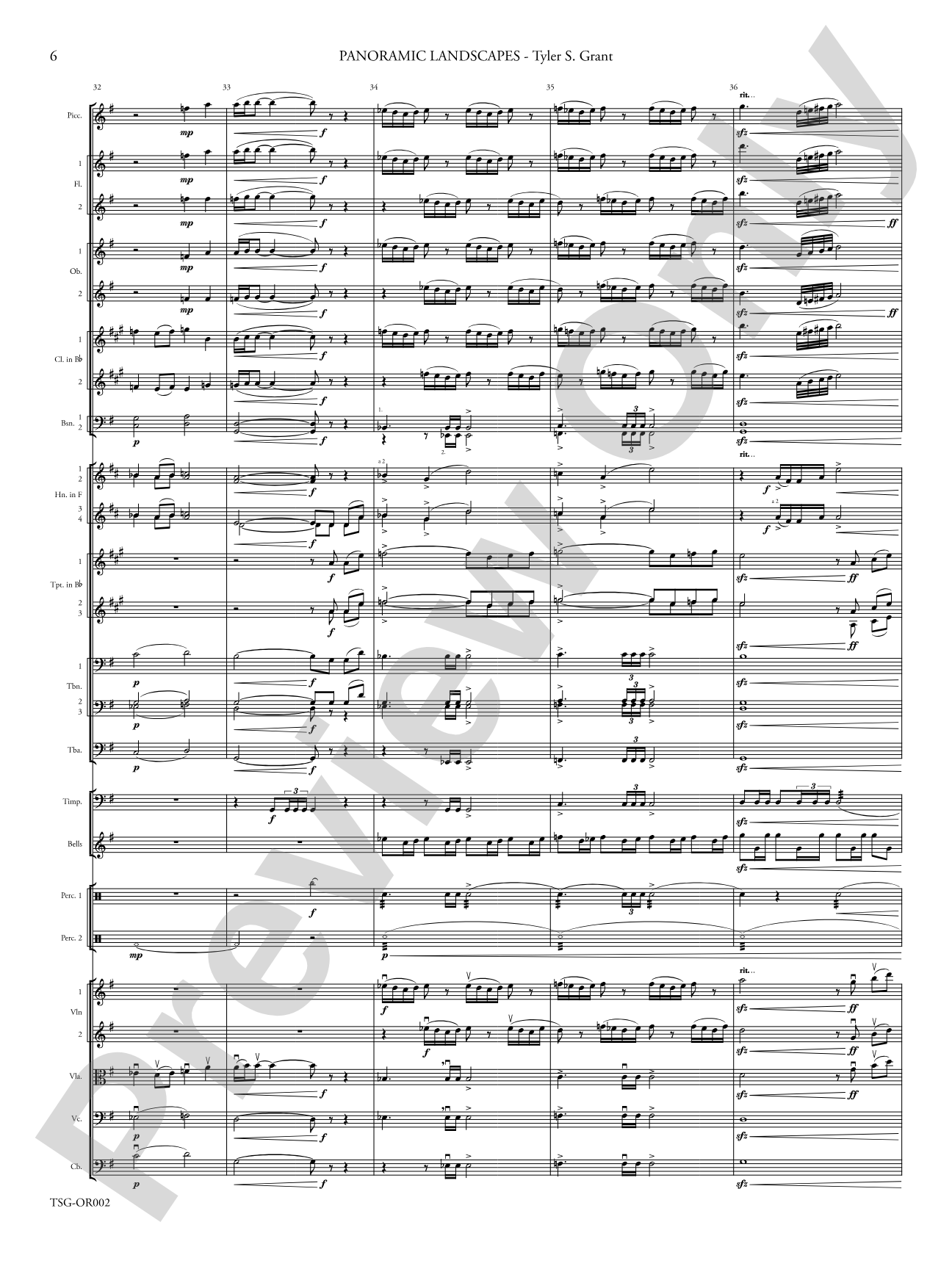 Panoramic Landscapes: Full Orchestra Conductor Score & Parts