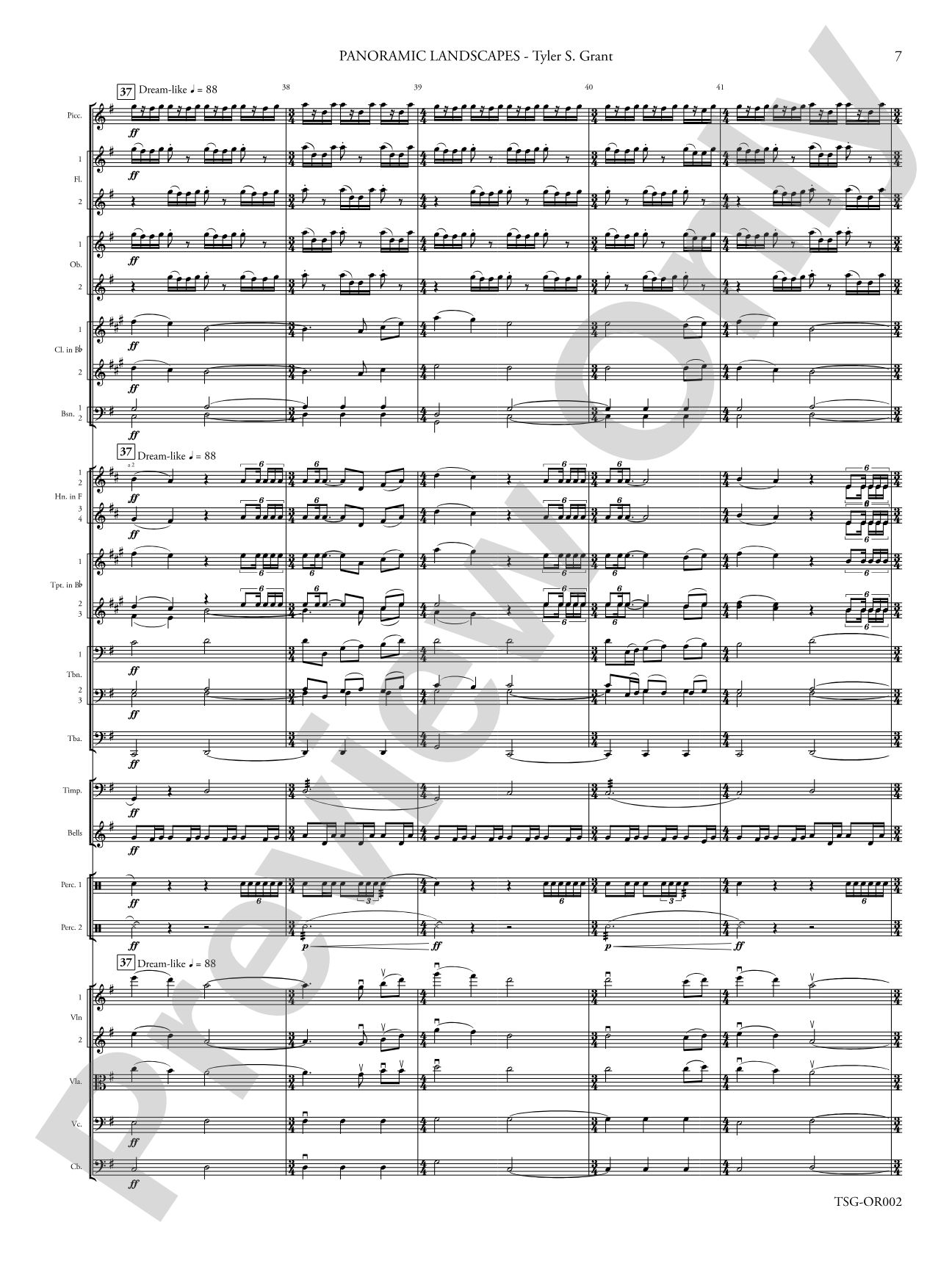 Panoramic Landscapes: Full Orchestra Conductor Score & Parts