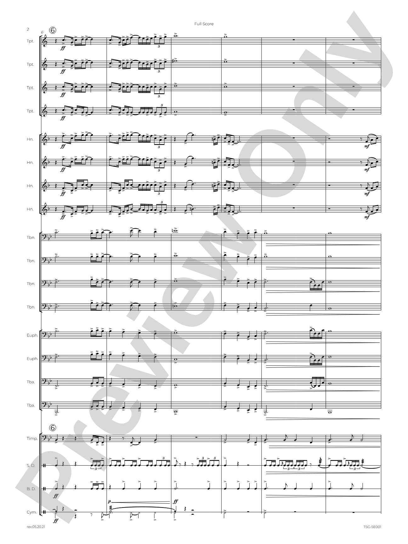 Panoramic Fanfare: Brass Band Conductor Score & Parts