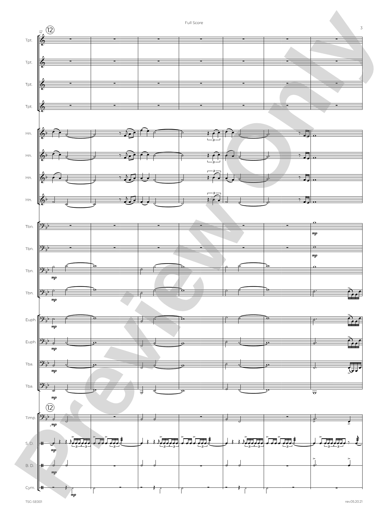 Panoramic Fanfare: Brass Band Conductor Score & Parts