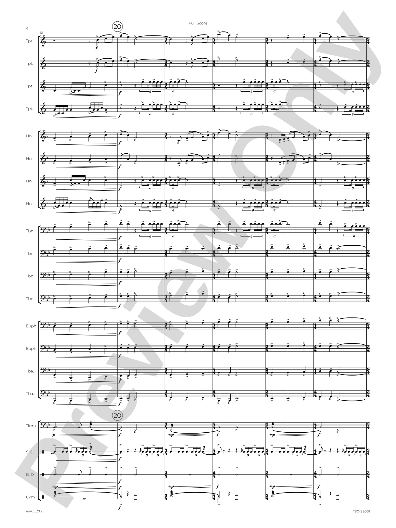 Panoramic Fanfare: Brass Band Conductor Score & Parts