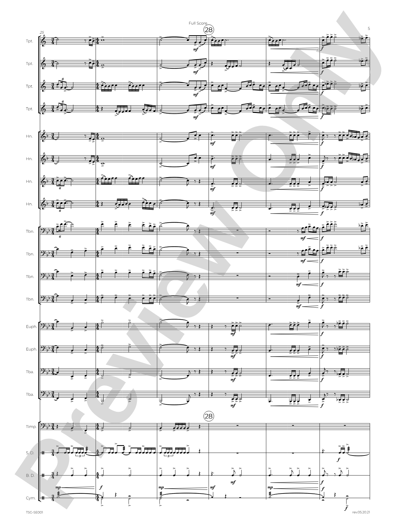 Panoramic Fanfare: Brass Band Conductor Score & Parts