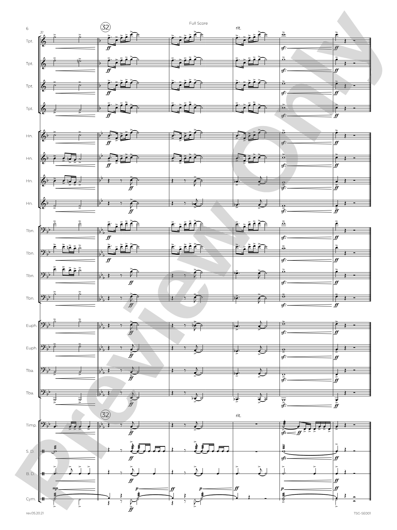 Panoramic Fanfare: Brass Band Conductor Score & Parts
