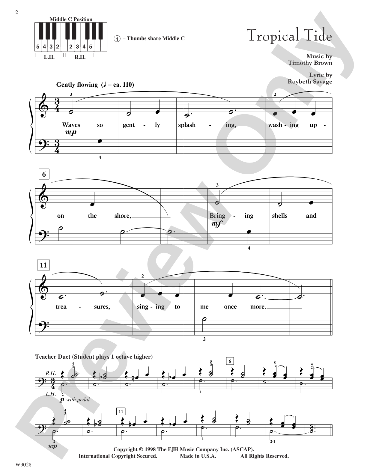 Tropical Breezes: Piano