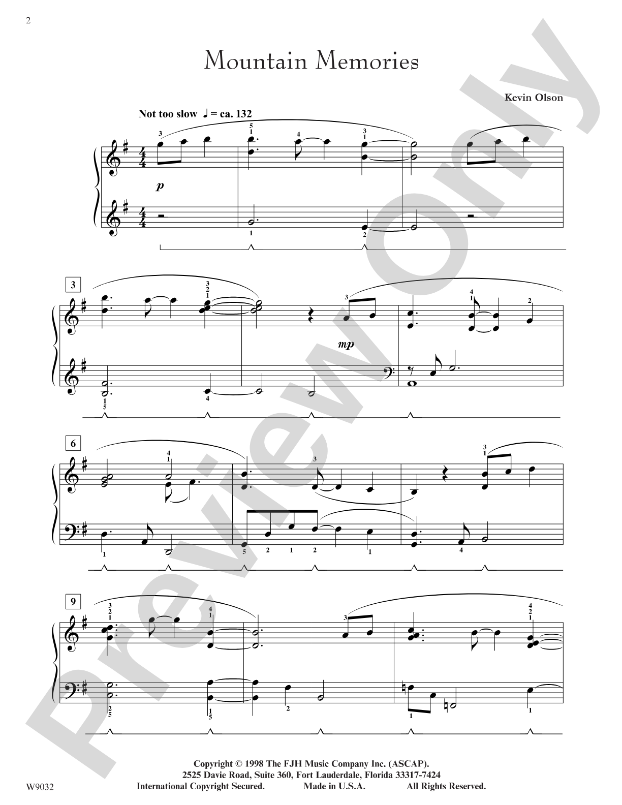 Mountain Memories: Piano