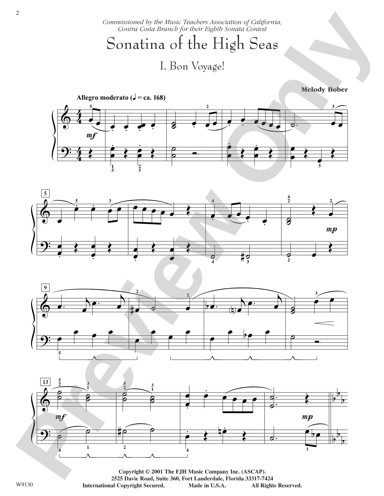Sonatina of the High Seas: Piano