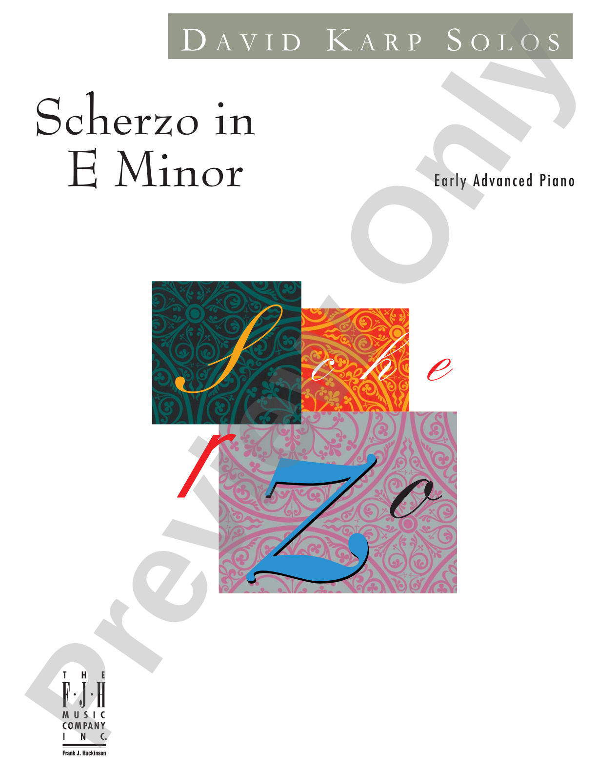 Scherzo in E Minor: Piano
