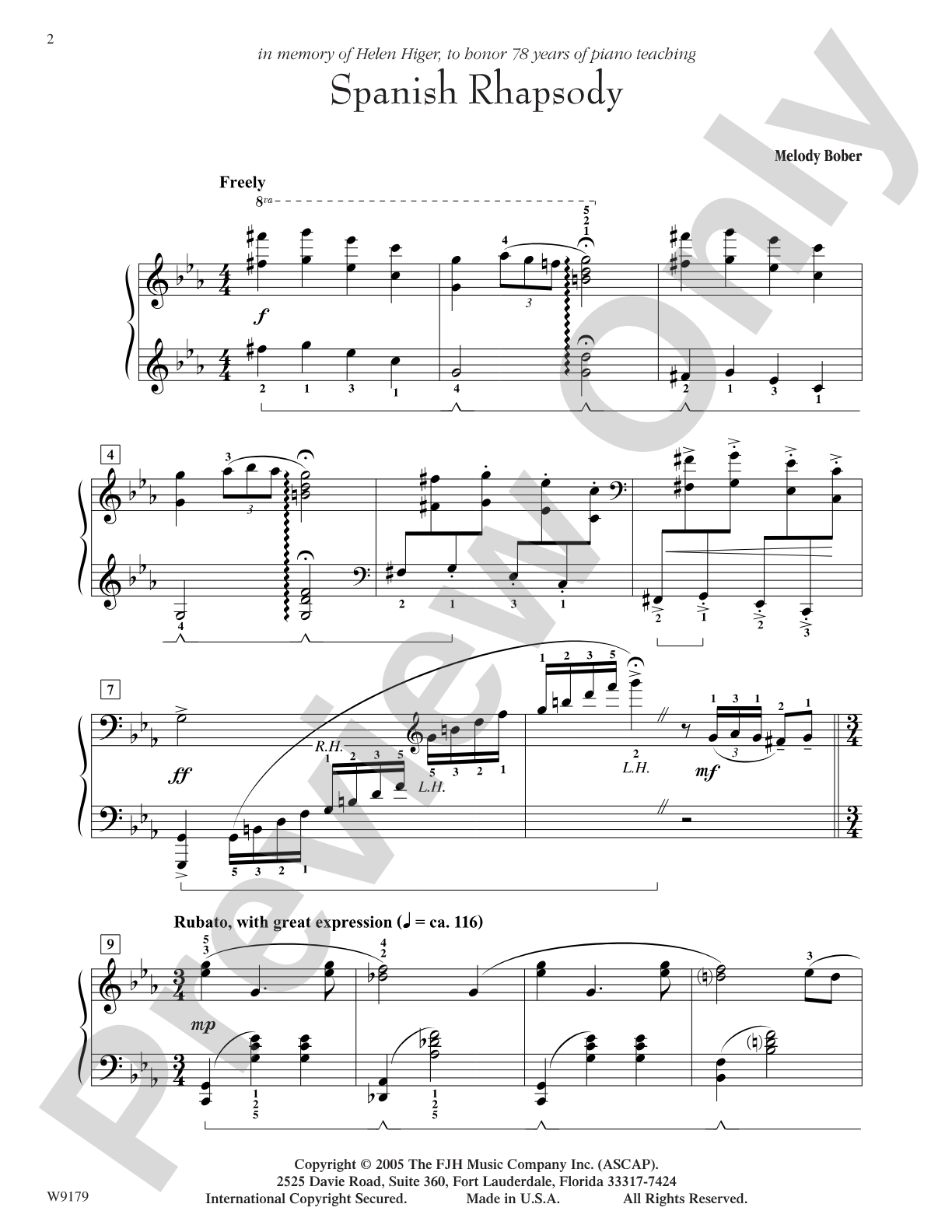 Spanish Rhapsody: Piano