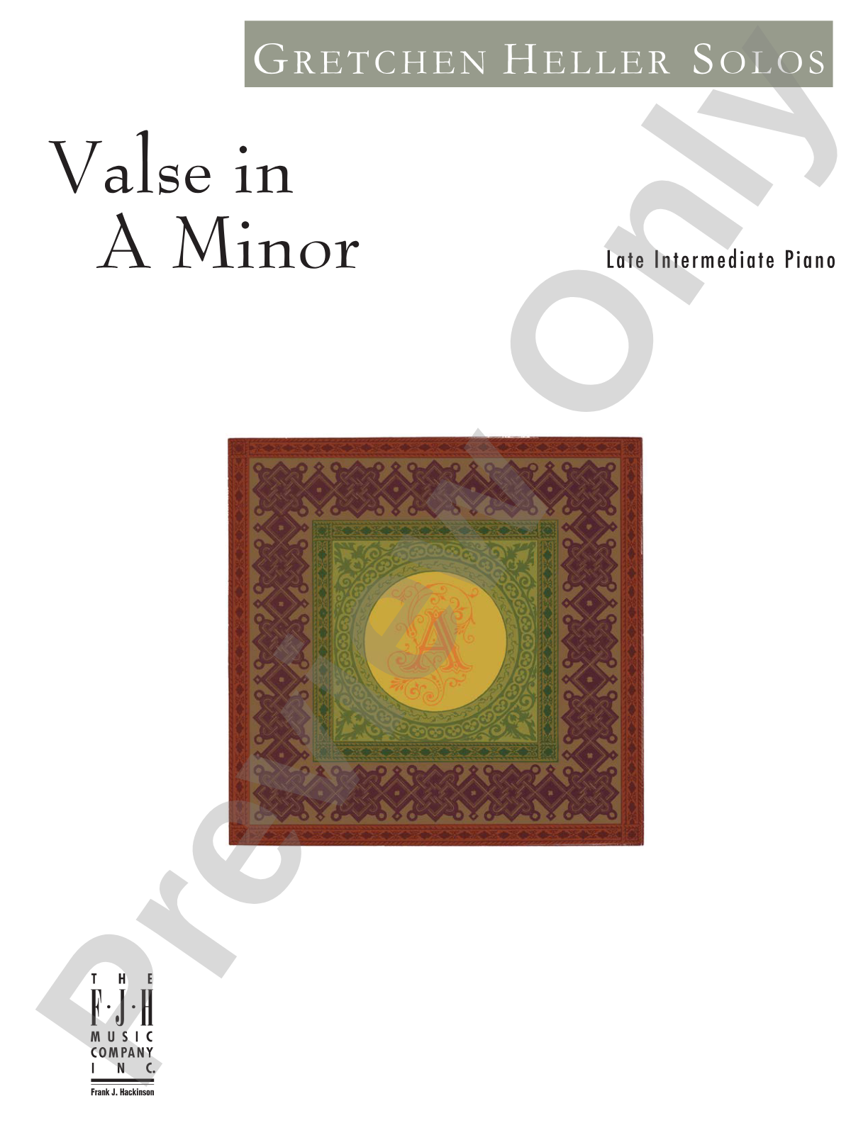 Valse in A Minor: Piano