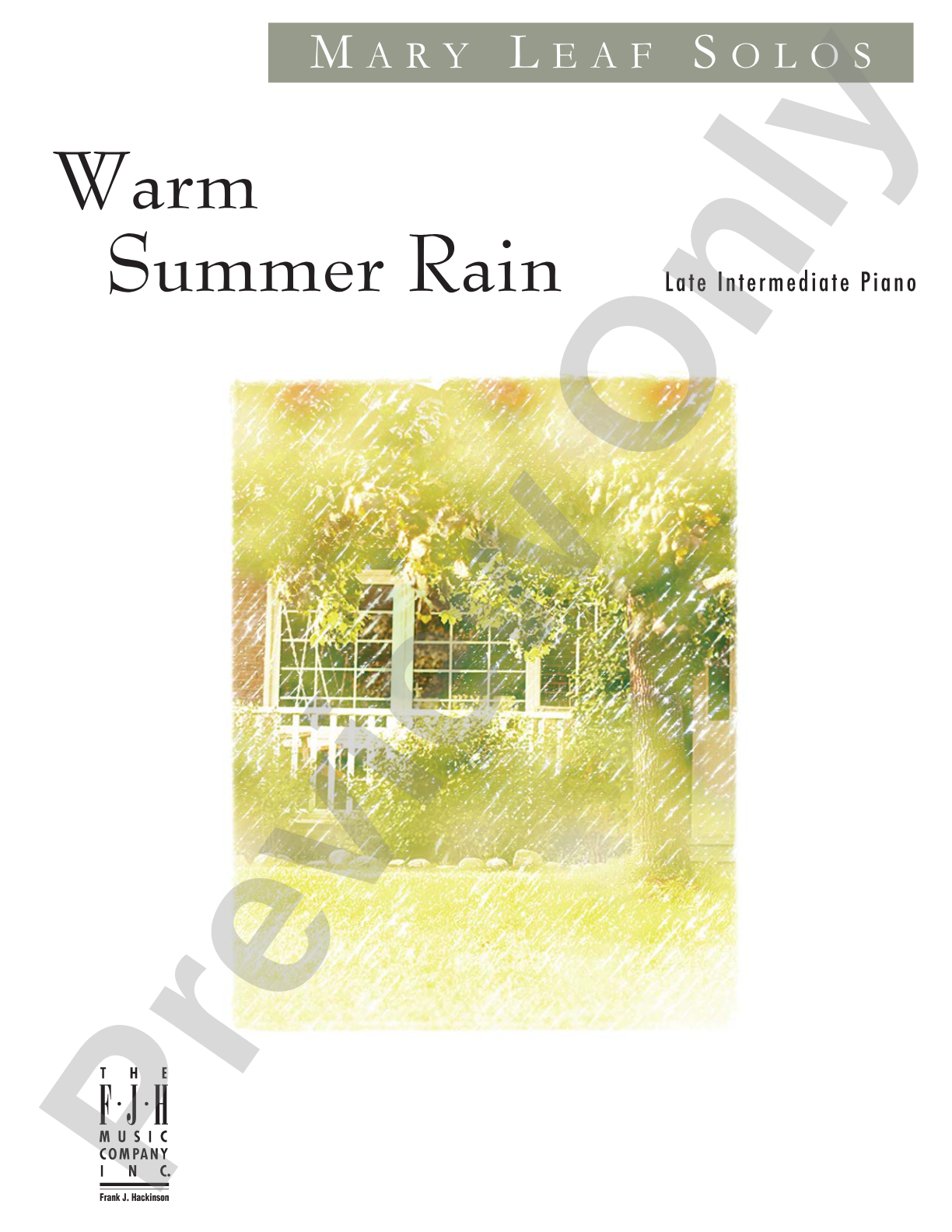 Warm Summer Rain: Piano