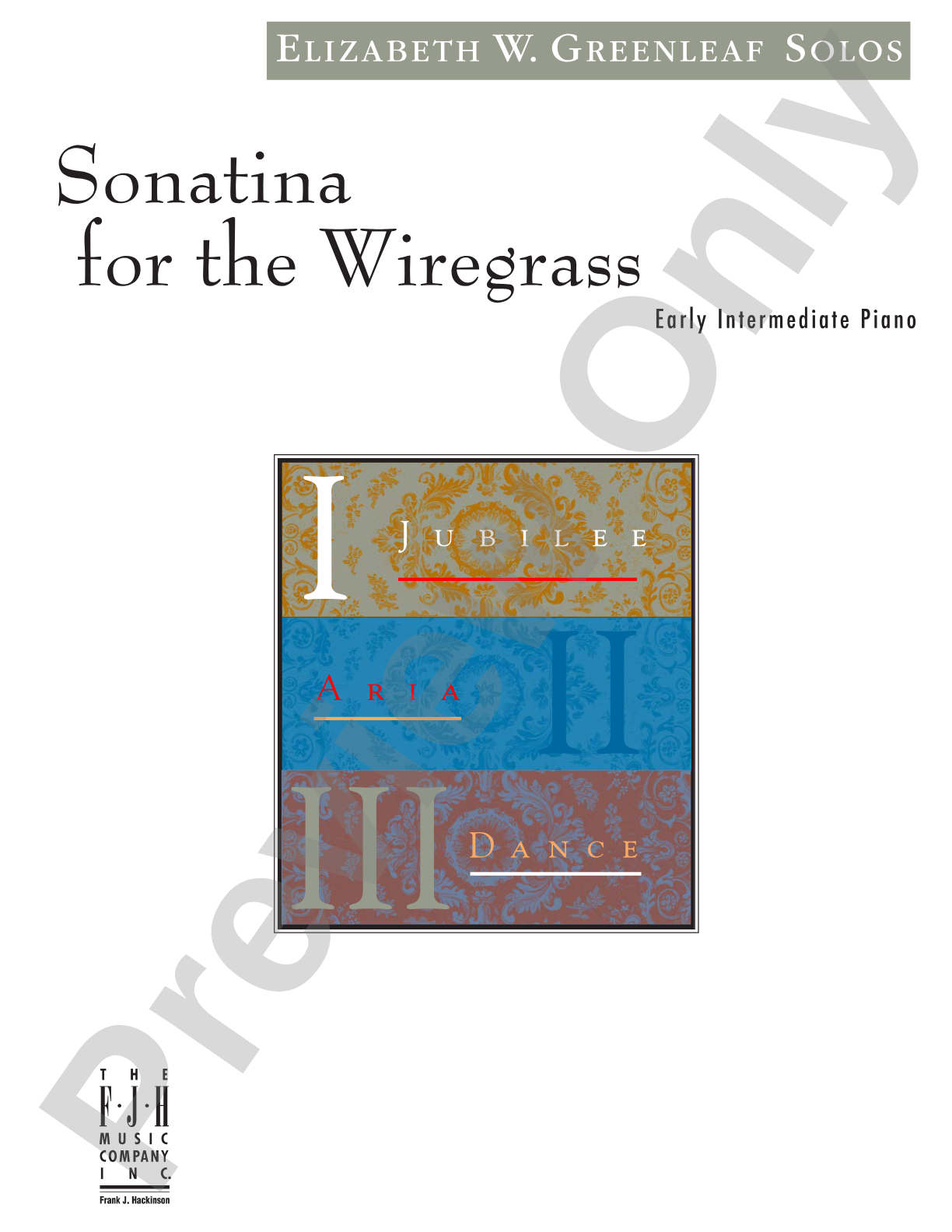 Sonatina for the Wiregrass: Piano