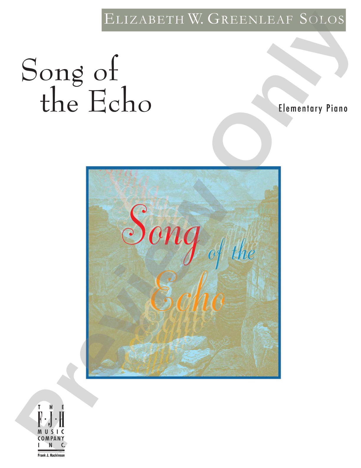 Song of the Echo: Piano