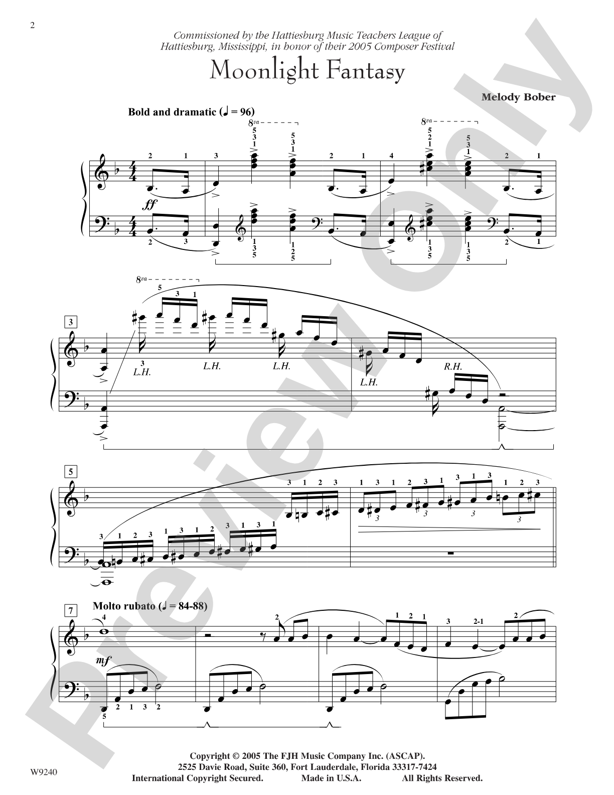 Moonlight Fantasy: Piano