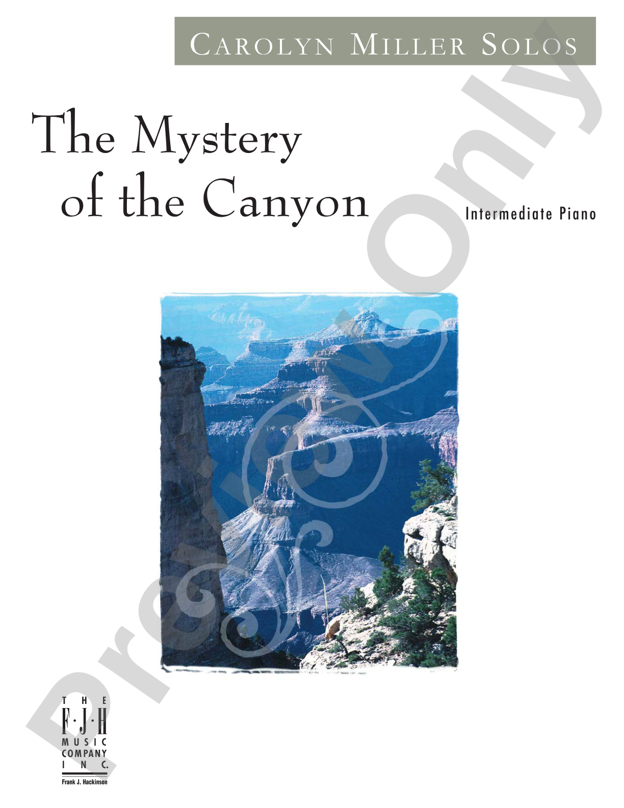 The Mystery of the Canyon: Piano