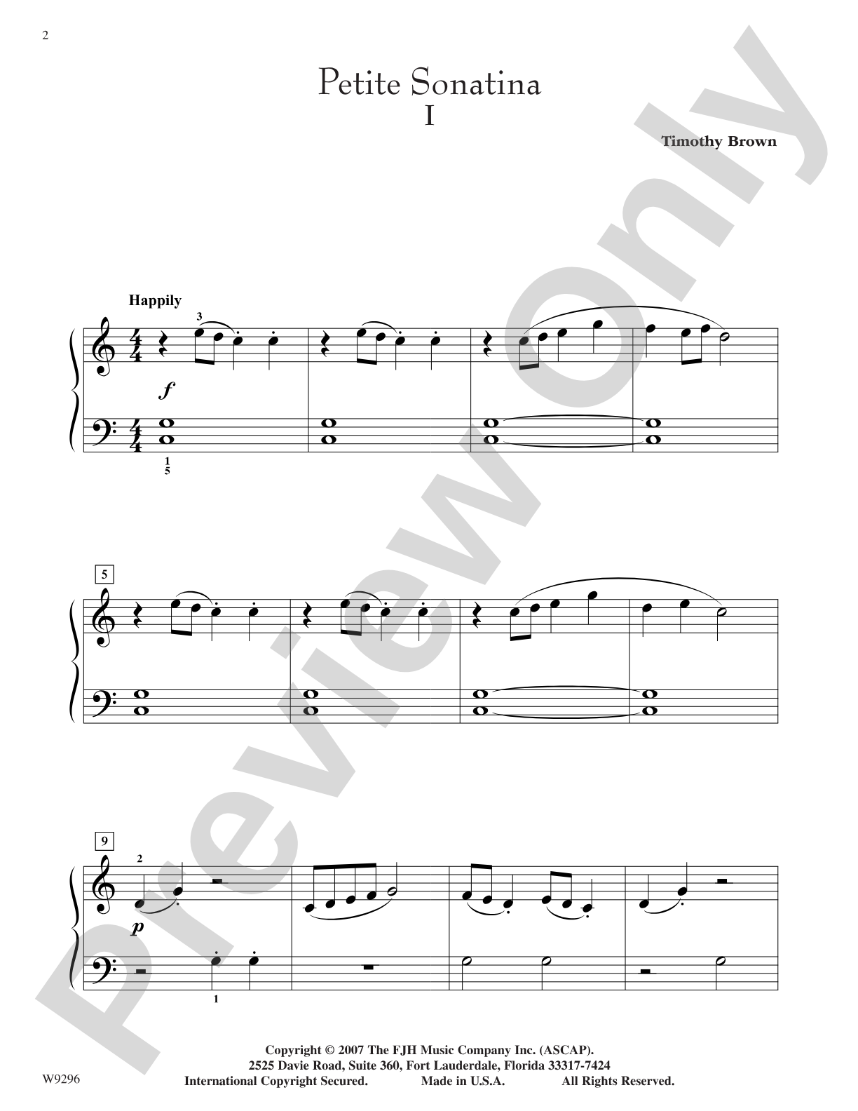 Petite Sonatina: Piano