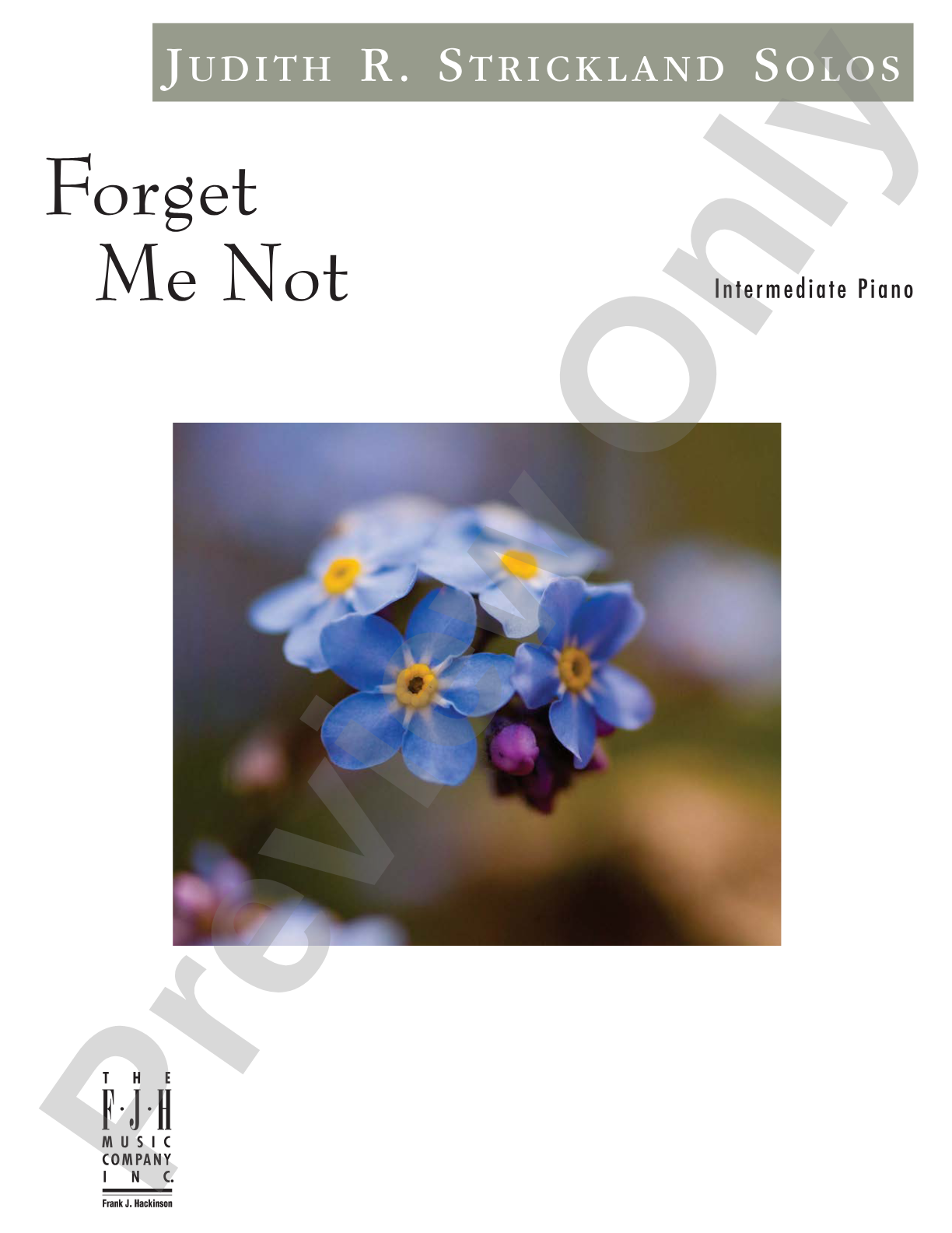 Forget Me Not: Piano