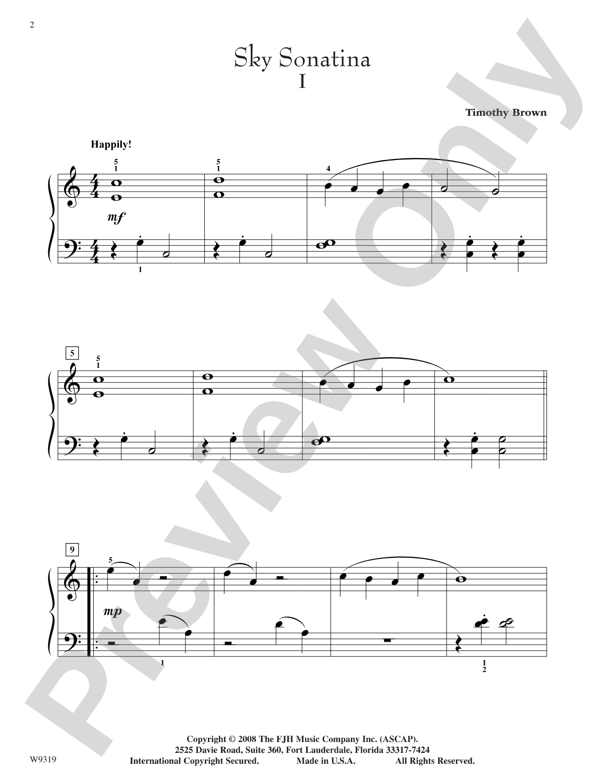 Sky Sonatina: Piano