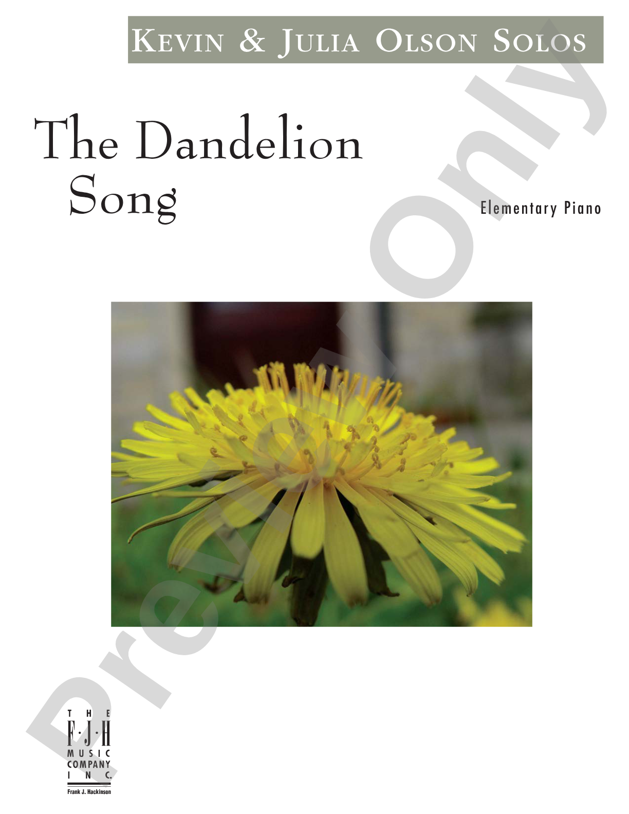 The Dandelion Song: Piano
