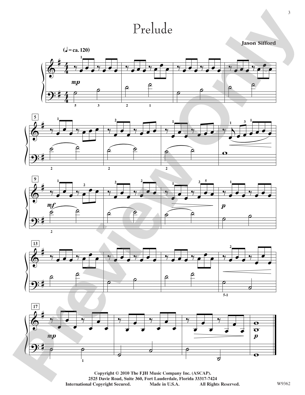 Suite in G Major: Piano