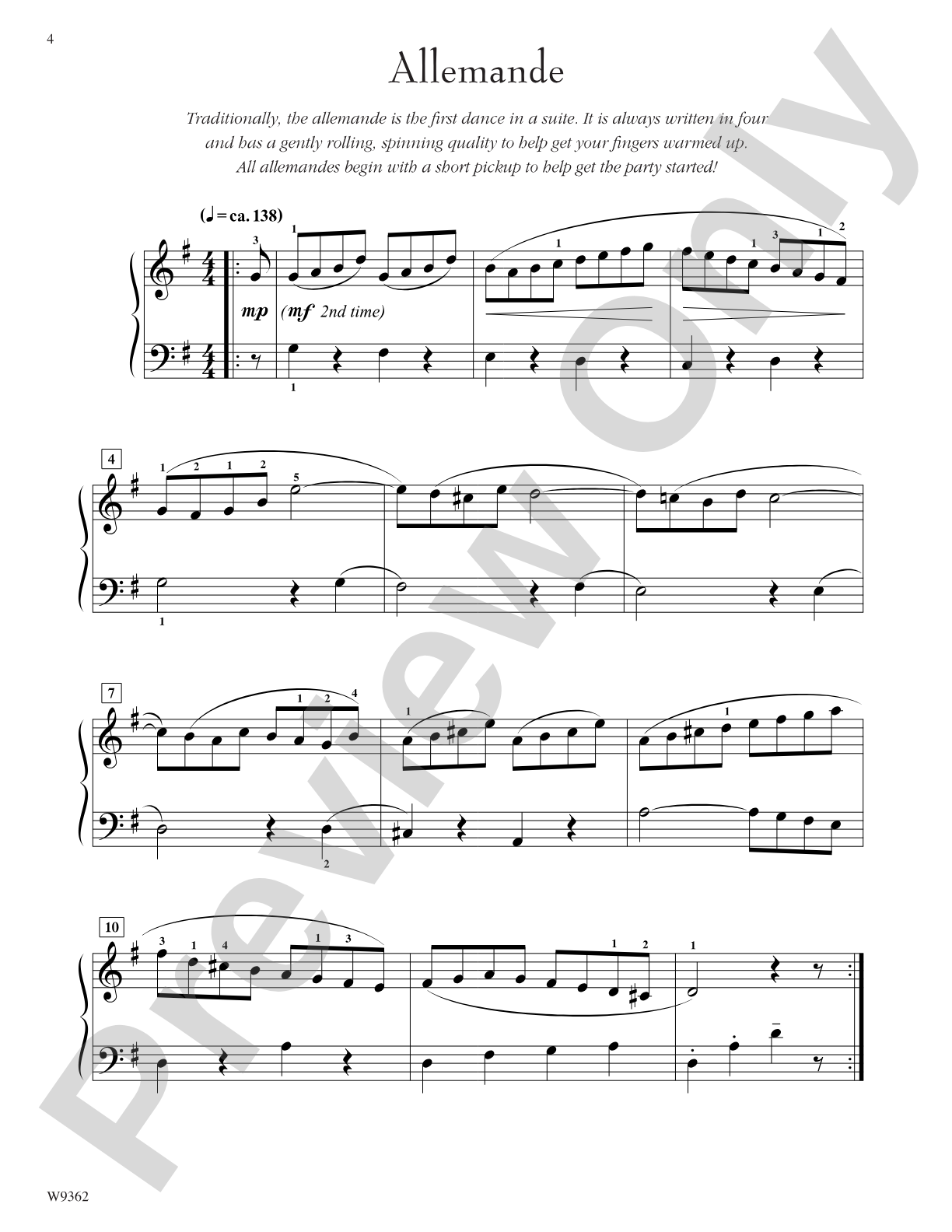 Suite in G Major: Piano