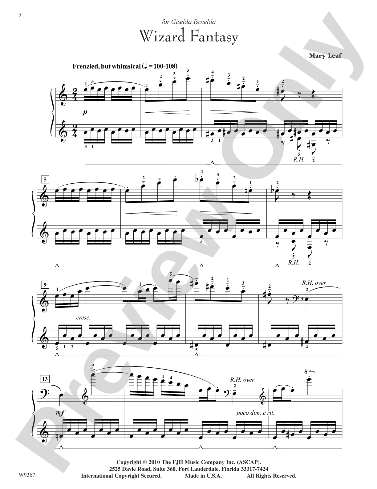 Wizard Fantasy: Piano