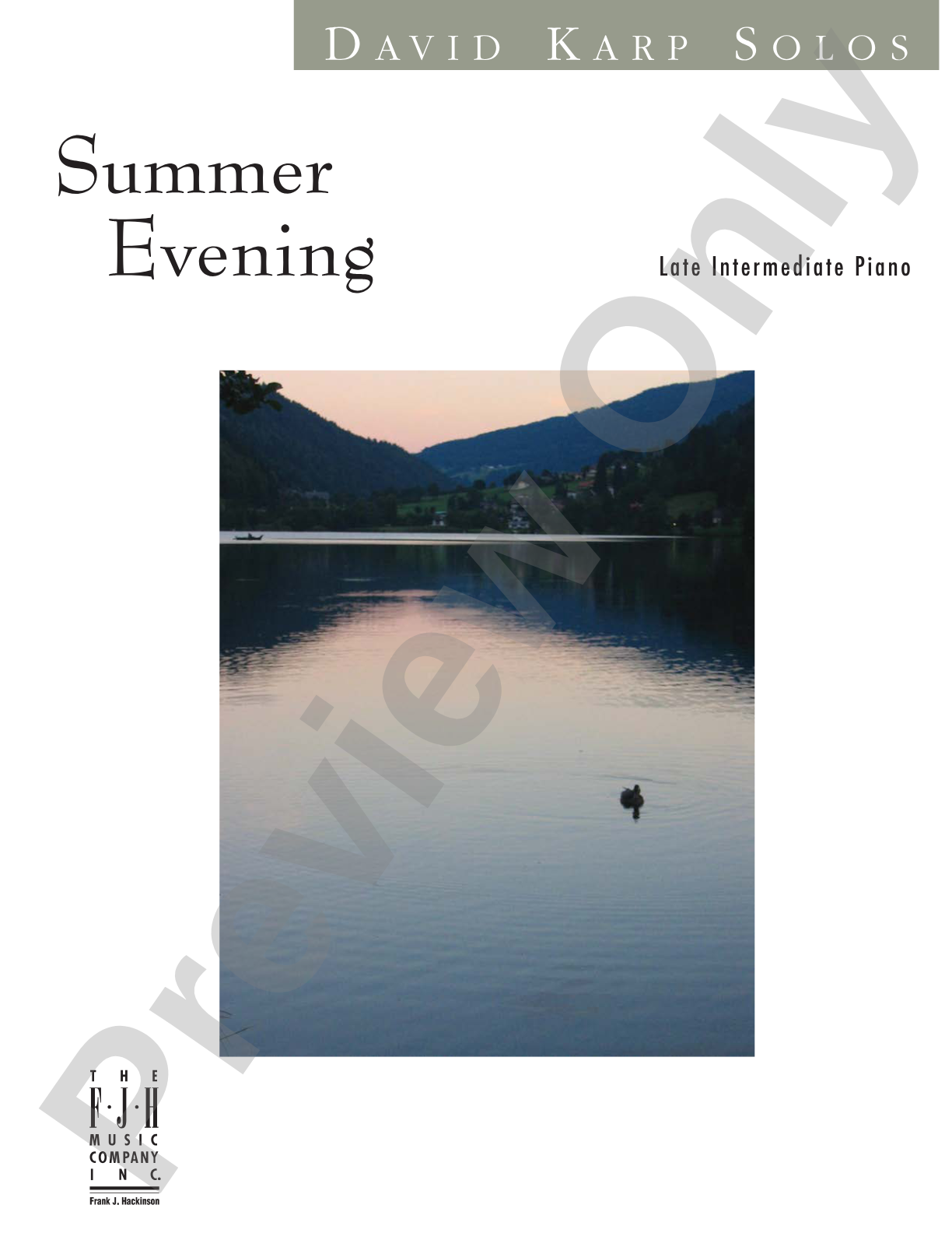 Summer Evening: Piano