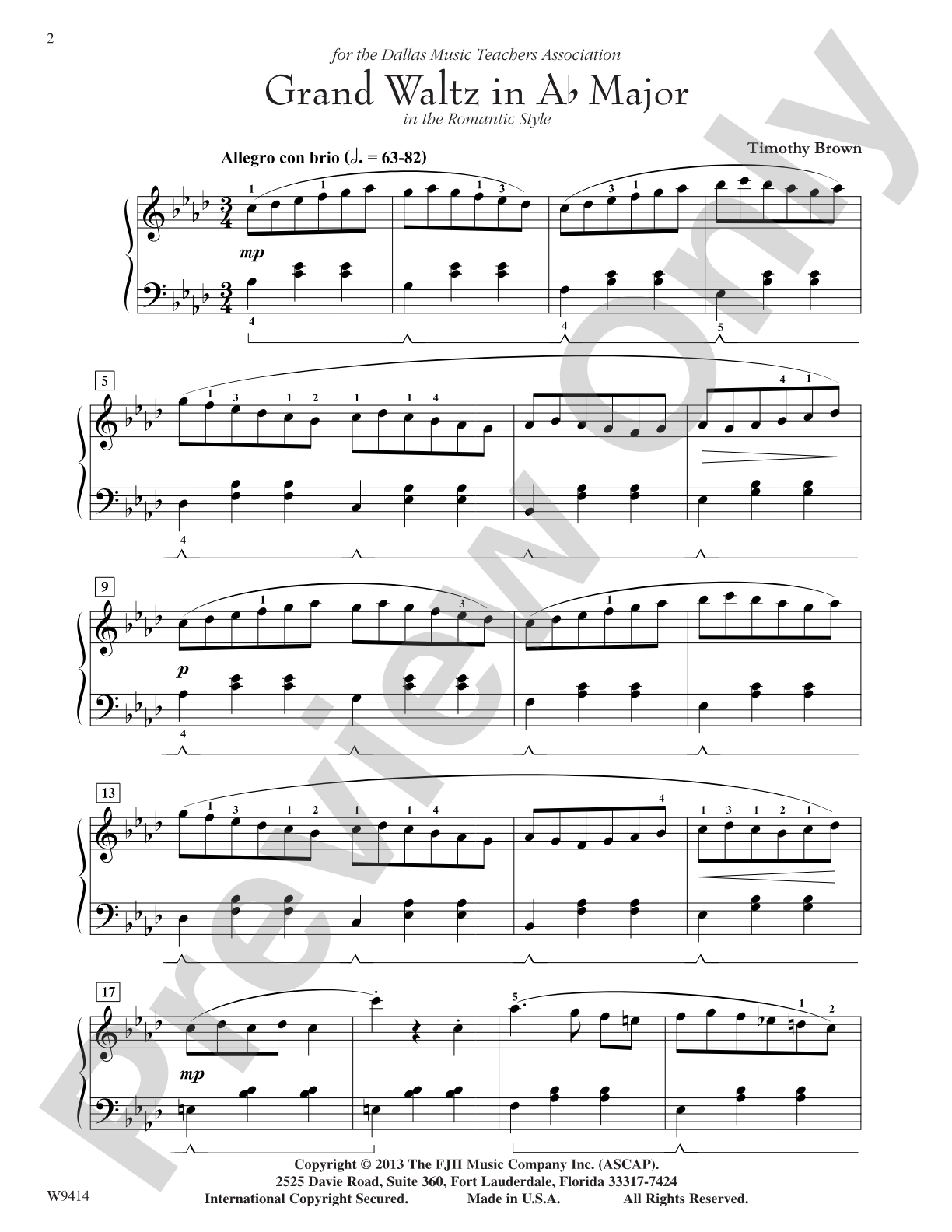 Grand Waltz in Ab Major: Piano