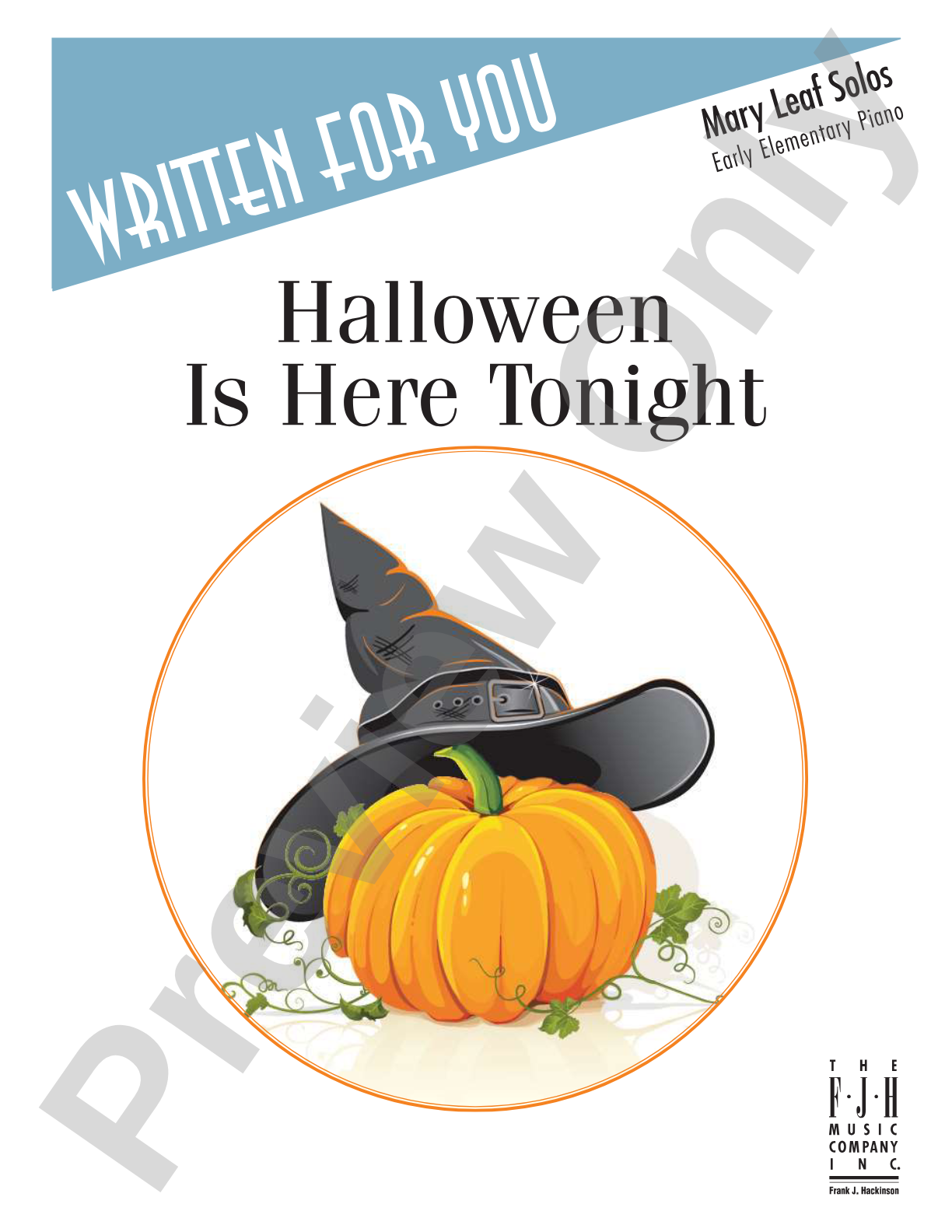 Halloween Is Here Tonight: Piano