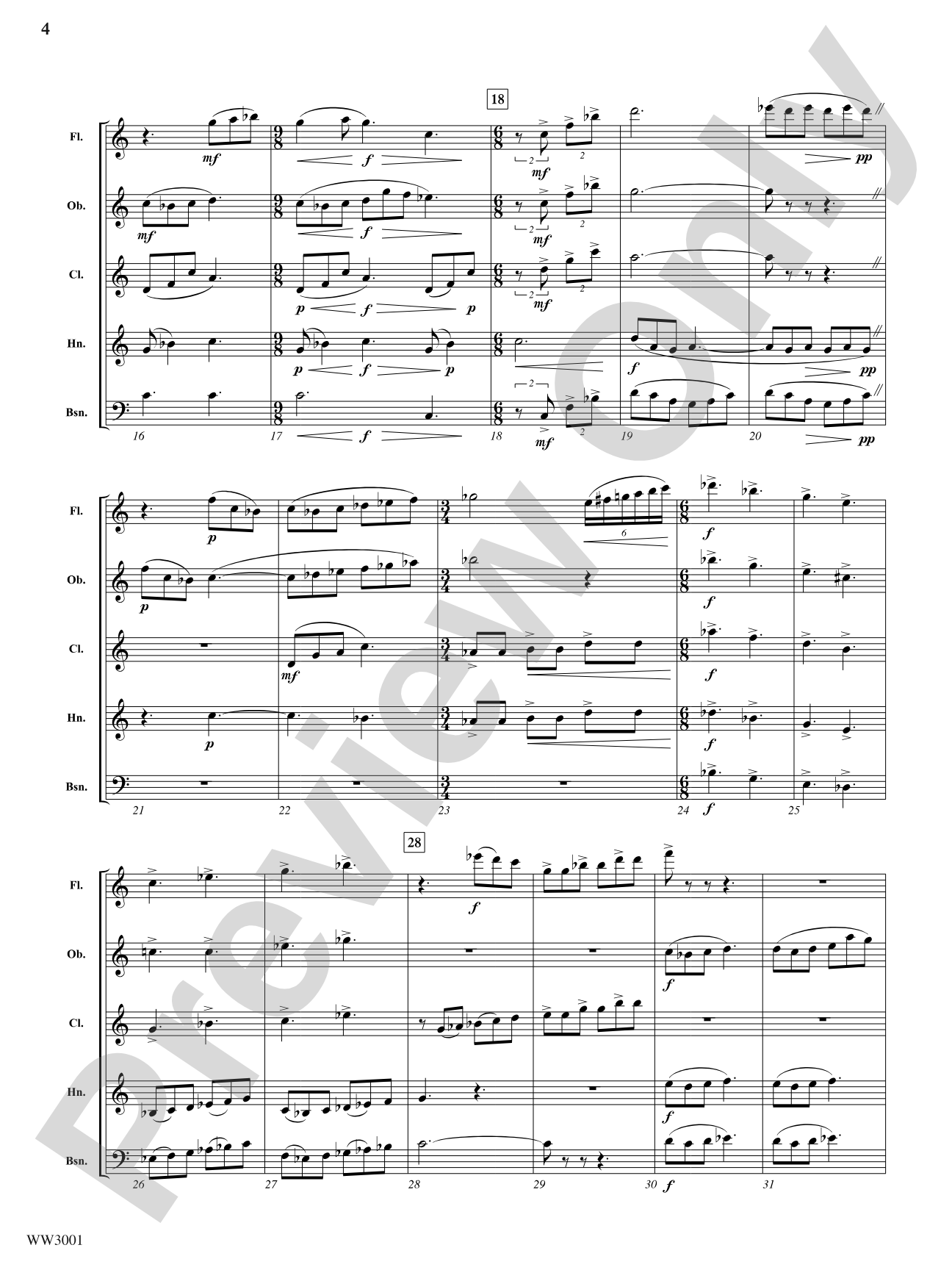 Serenade: Score: Woodwind Ensemble - Quintet