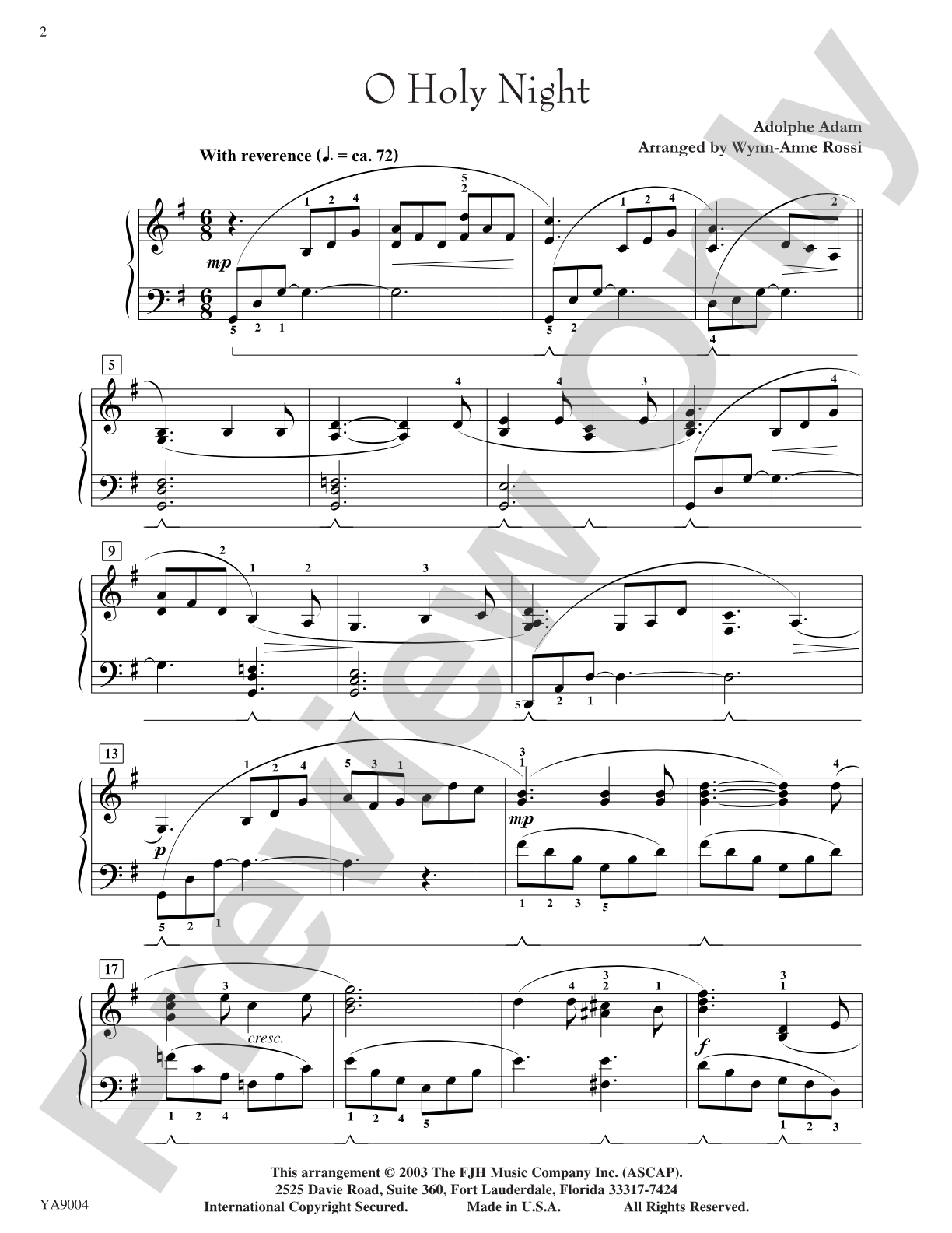 Three Christmas Nocturnes: Piano