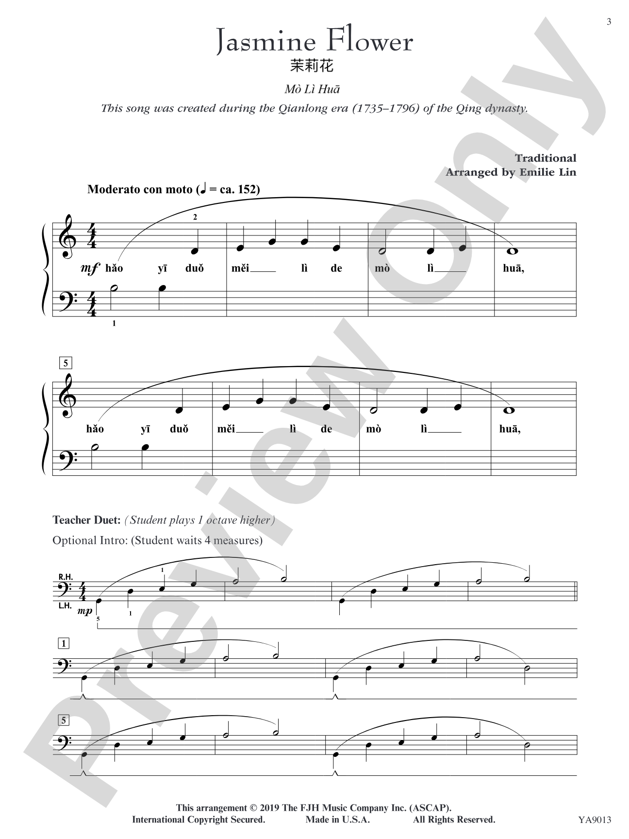 Hearts of Asia - Chinese Folk Songs: Piano