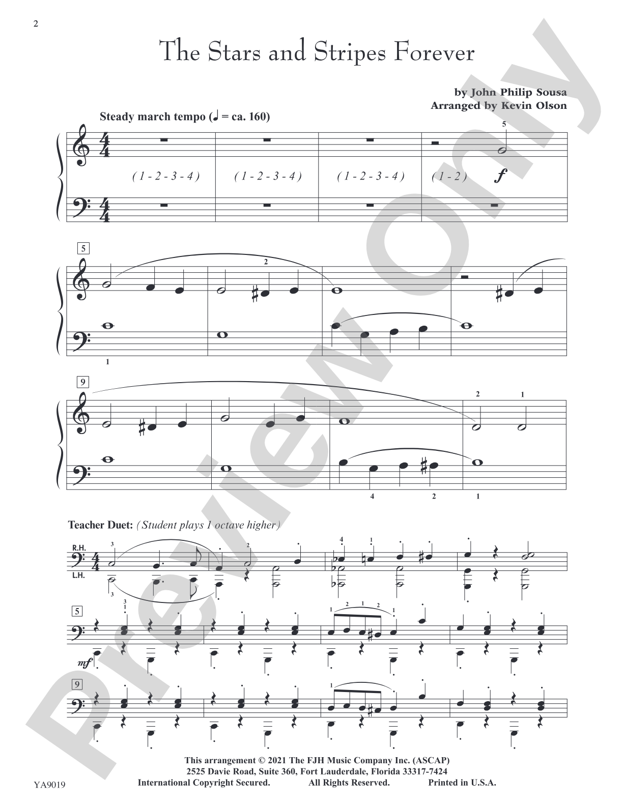 The Stars and Stripes Forever: Piano