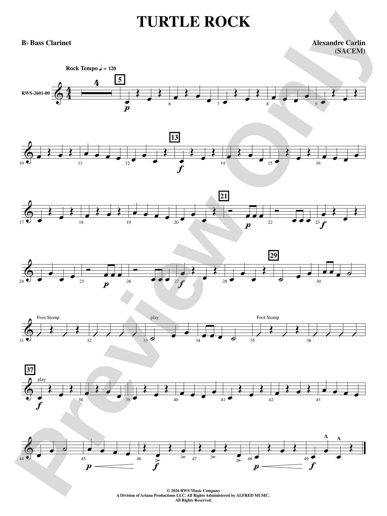 Turtle Rock: B-flat Bass Clarinet